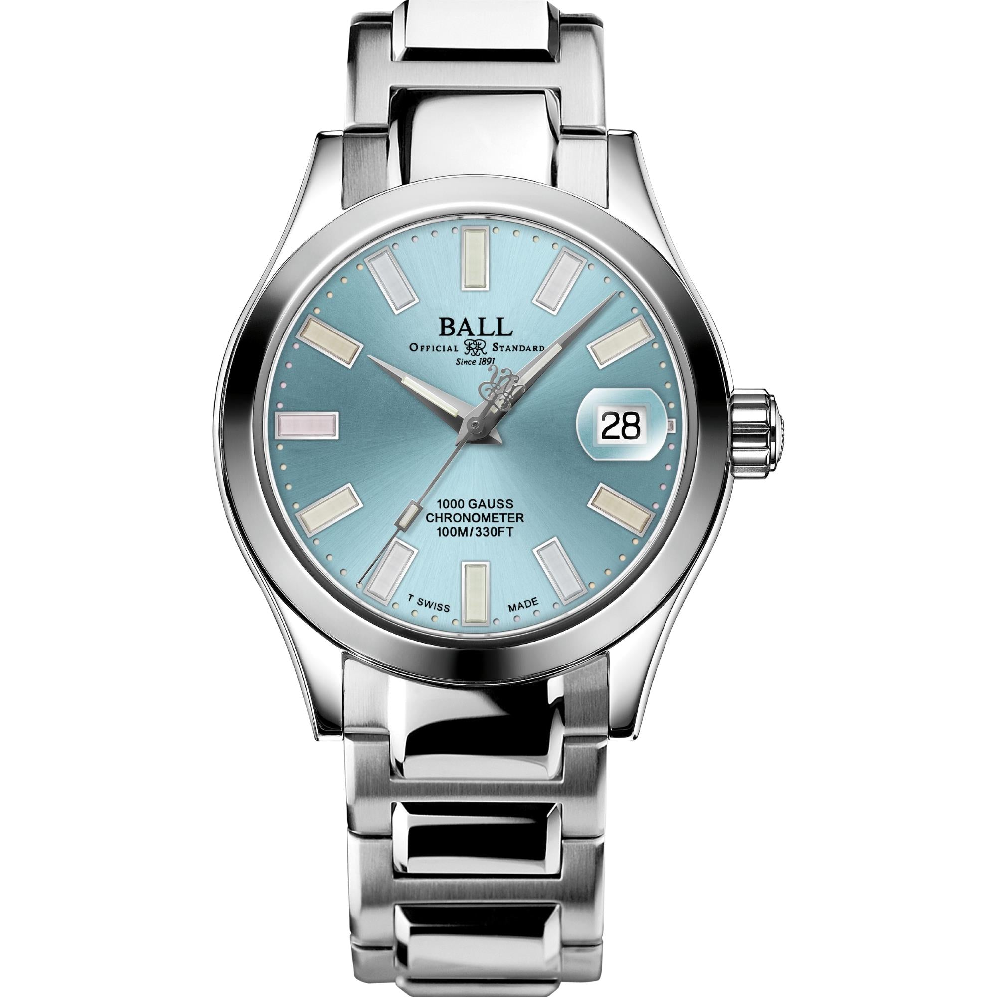Ball Engineer III Marvelight Chronometer Automatic Blue Dial Stainless Steel Bracelet Ladies Watch NL9616C-S1C-IBER (Pre-Order Exp Dec 2023)