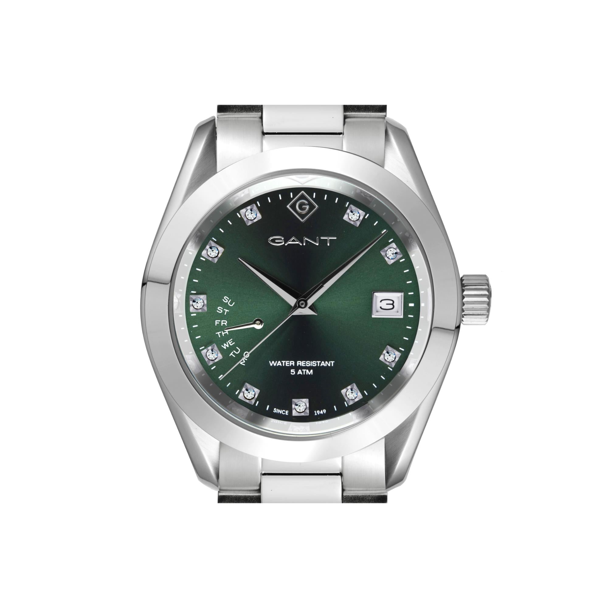 Gant Castine Quartz Green Dial Steel Bracelet Ladies Watch G176003