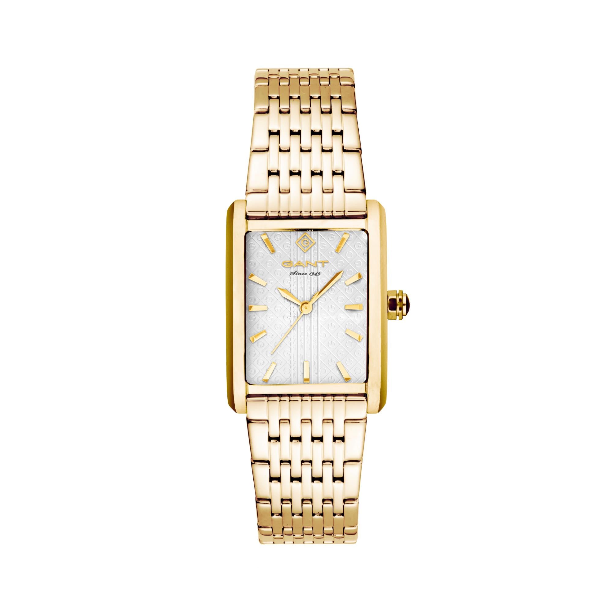 Gant Rhode Island Quartz White Dial Gold PVD Steel Bracelet Ladies Watch G173002
