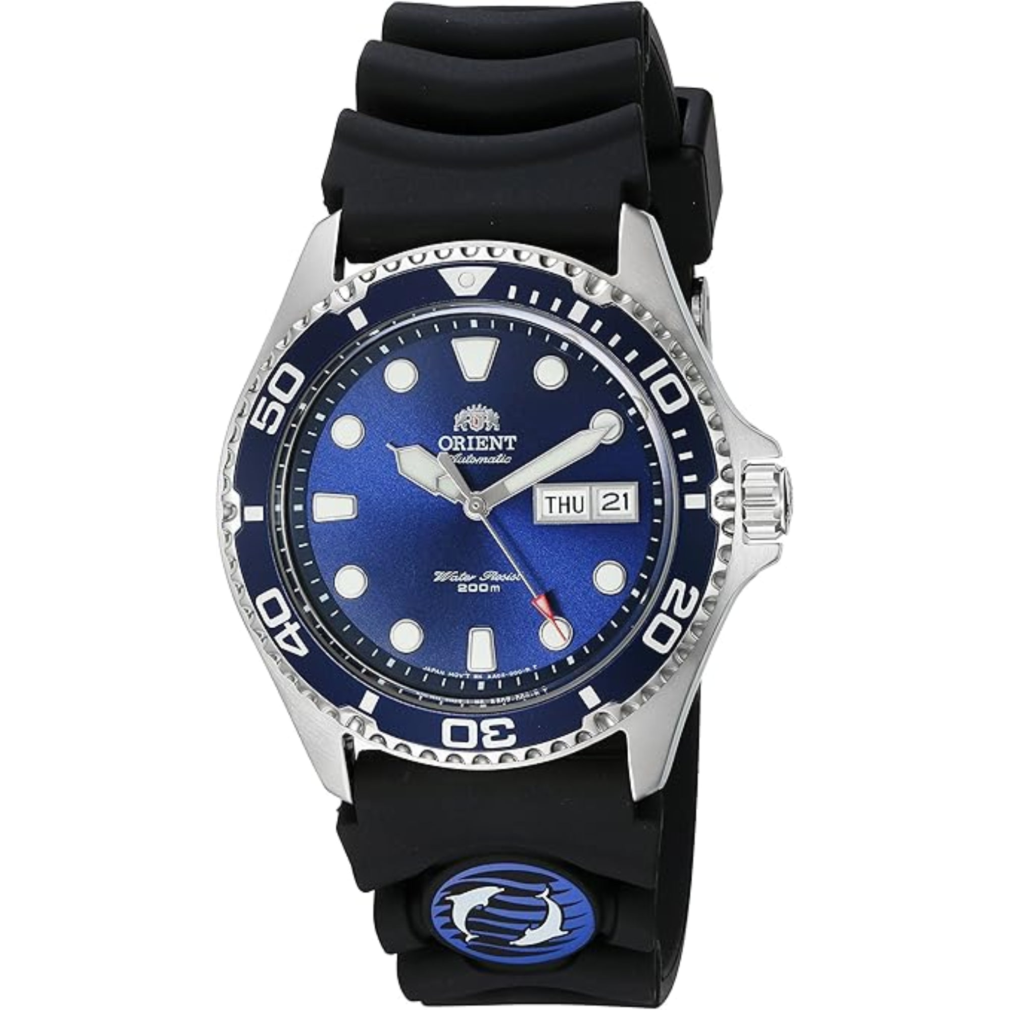 Orient Ray II Automatic Blue Dial Silicone Strap Men’s Watch FAA02008D9