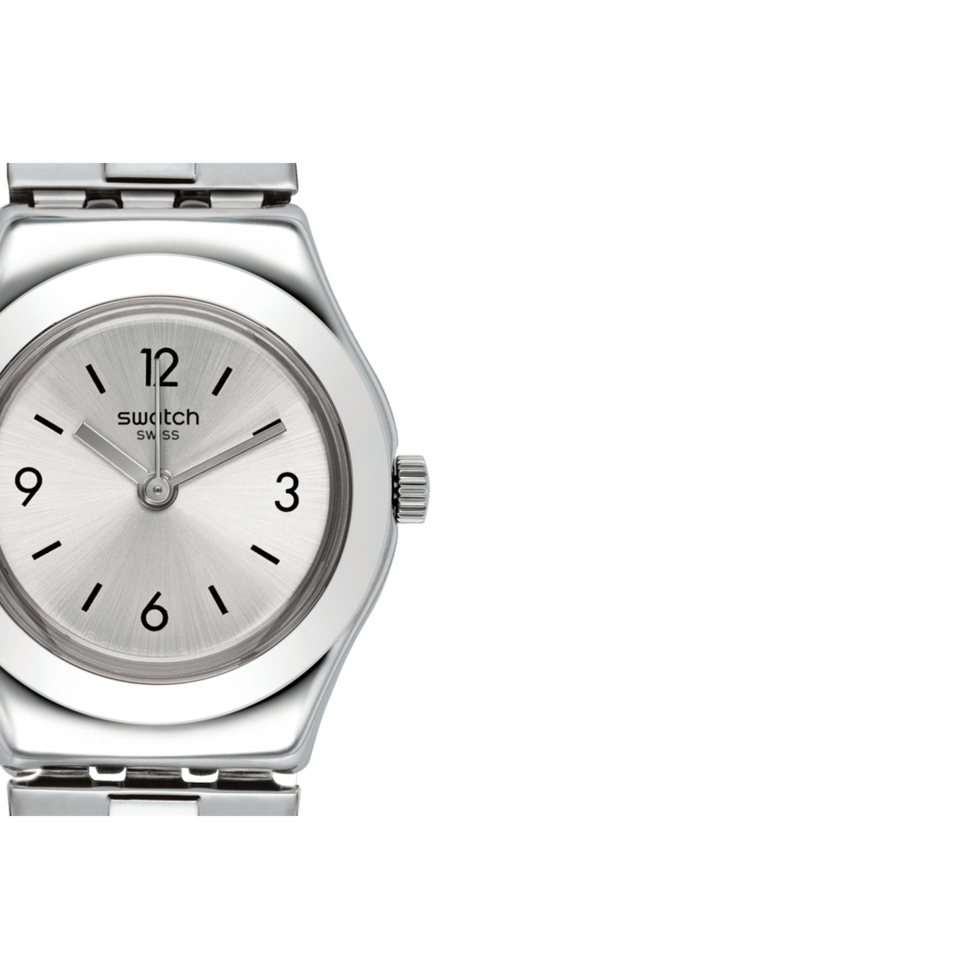 Swatch Gradino Quartz Silver Dial Stainless Steel Bracelet Ladies Watch YSS300G