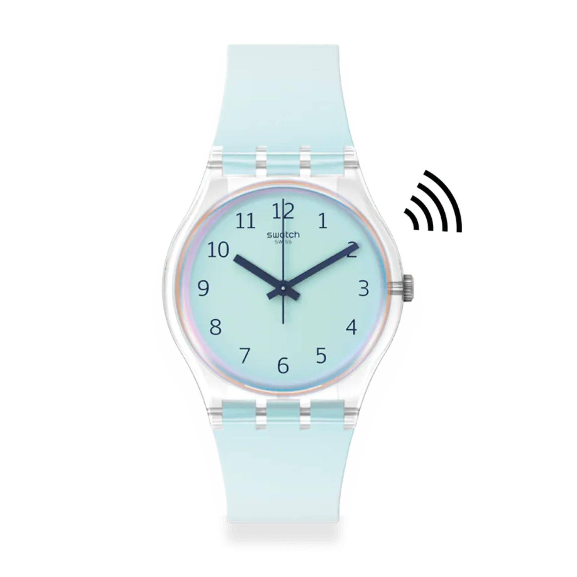 Swatch SwatchPay! Ultraciel Pay! Quartz White Dial Silicone Strap Unisex Watch SO28K110-5300