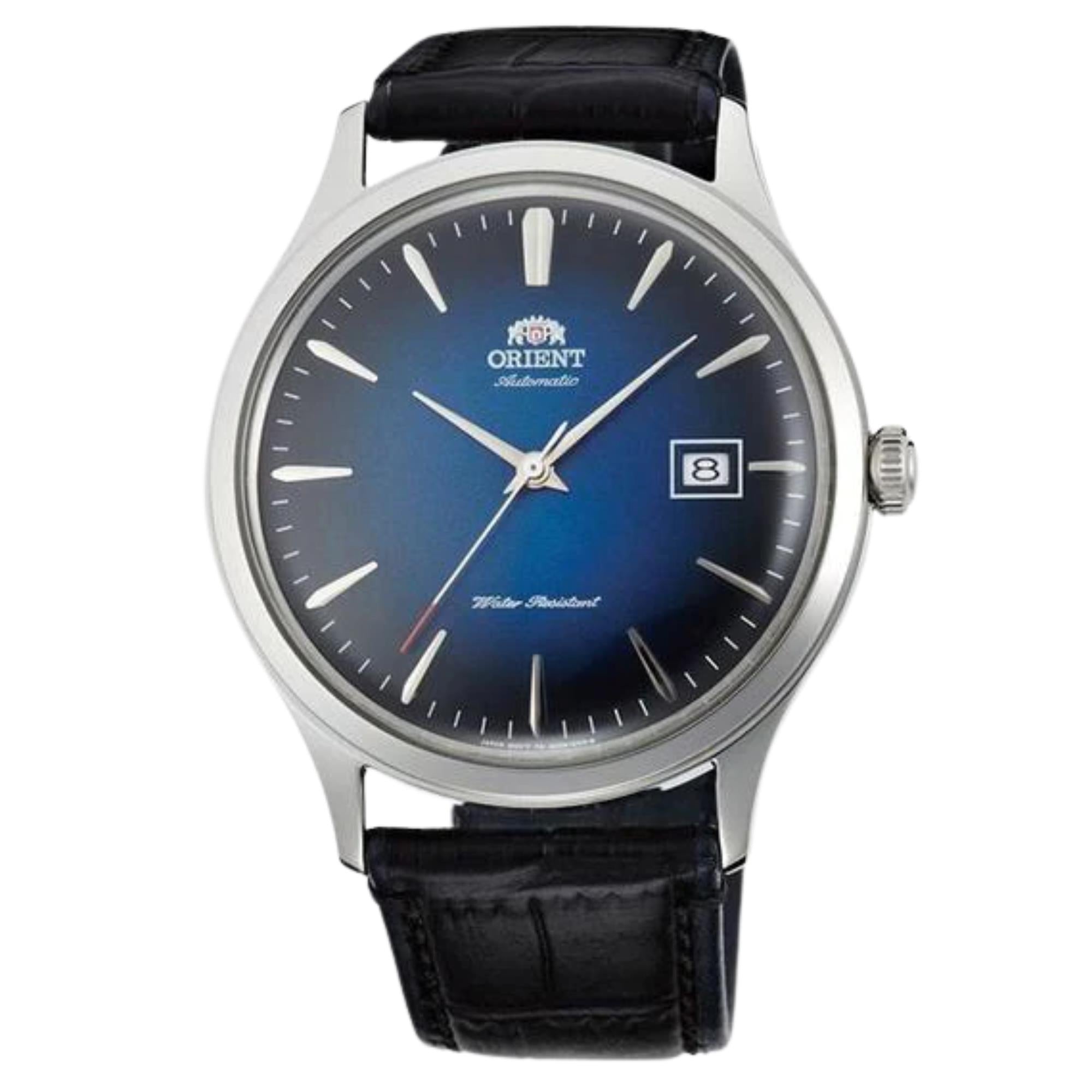 Orient Bambino 42mm Ex-Display Version 4 Classic Blue Dial Leather Mens Automatic Watch FAC08004D0