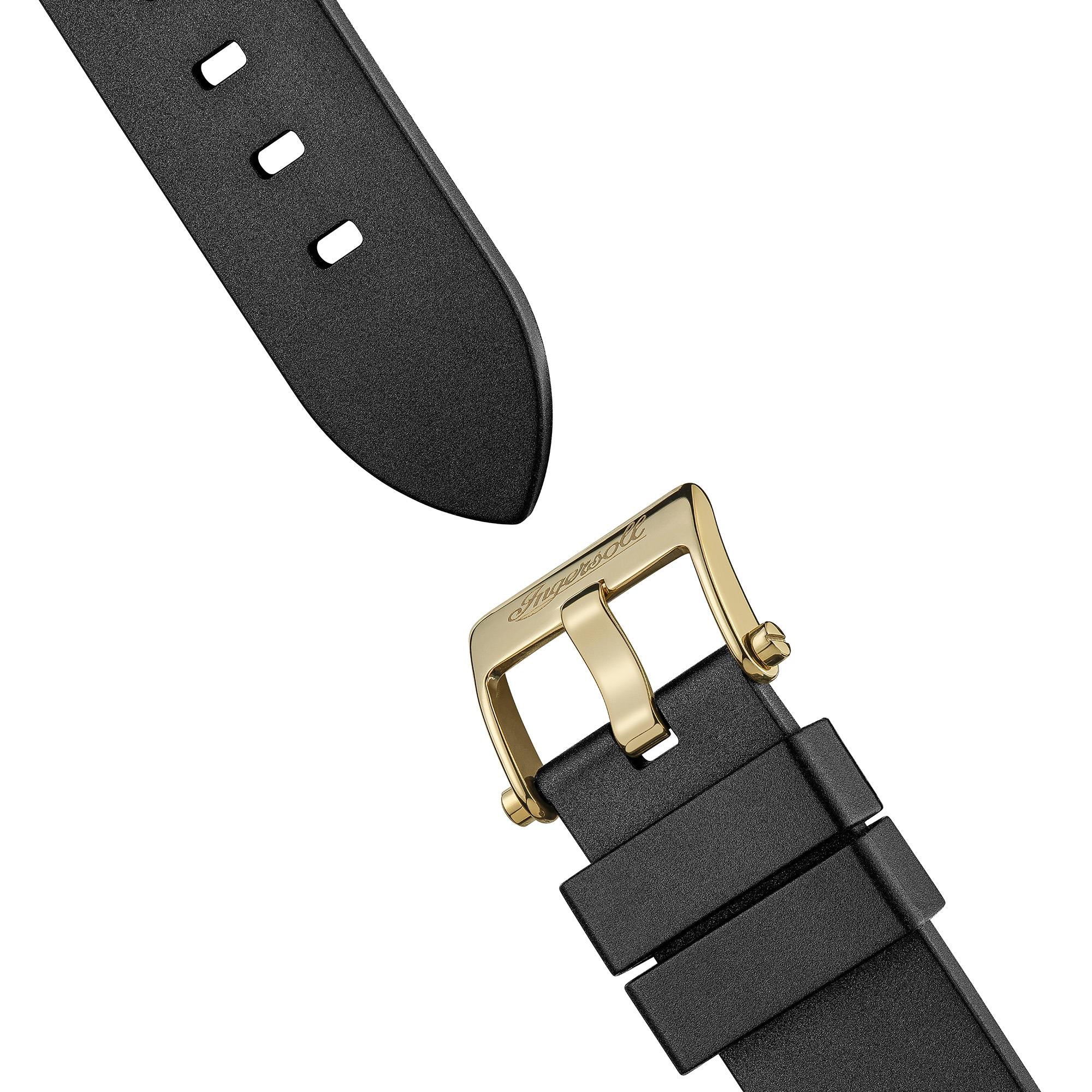 Ingersoll 1892 The Broadway Automatic Men's Watch with Black Skeleton Dial and Black PU Strap - I12907