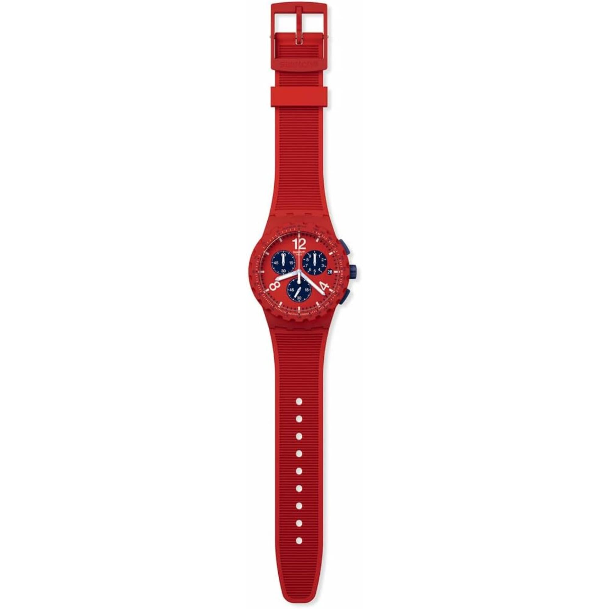 Swatch Primarily Chronograph Red Dial Men’s Watch SUSR407