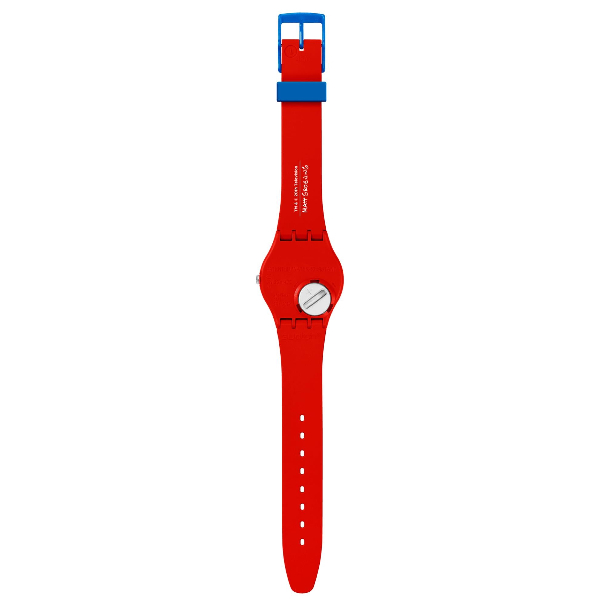 Swatch Little Lady Liberty Blue Dial Silicon Strap Unisex Watch SO28Z120