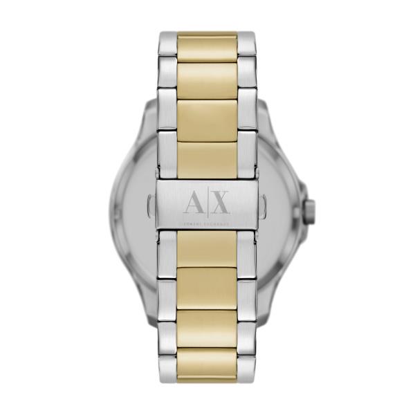 Armani Exchange Hampton Quartz Two-Tone Stainless Steel Black Dial Men's Watch AX2453