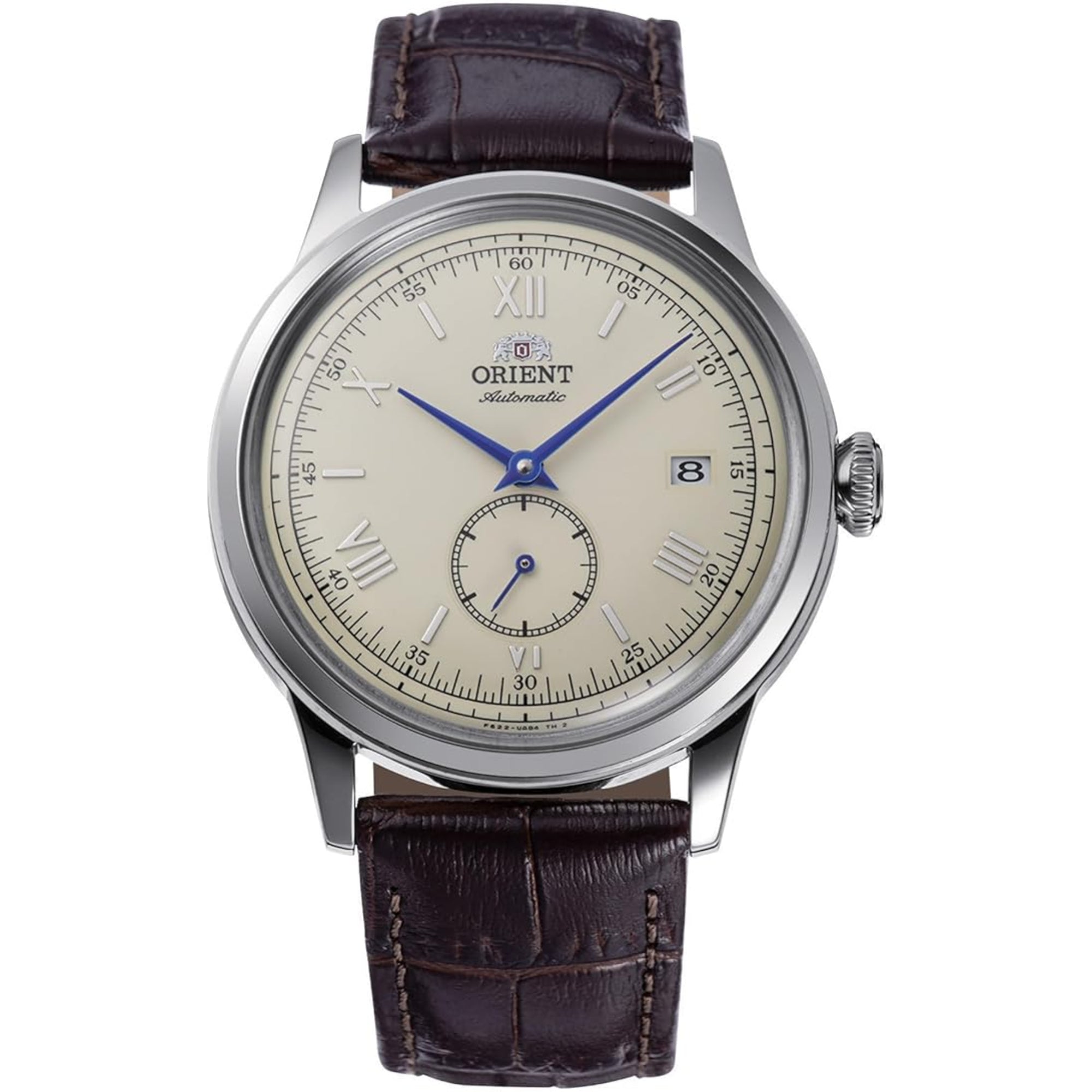 Orient Bambino Classic Vintage Style Small Seconds Champagne Dial Leather Strap Unisex Dress Watch RA-AP0105Y30B