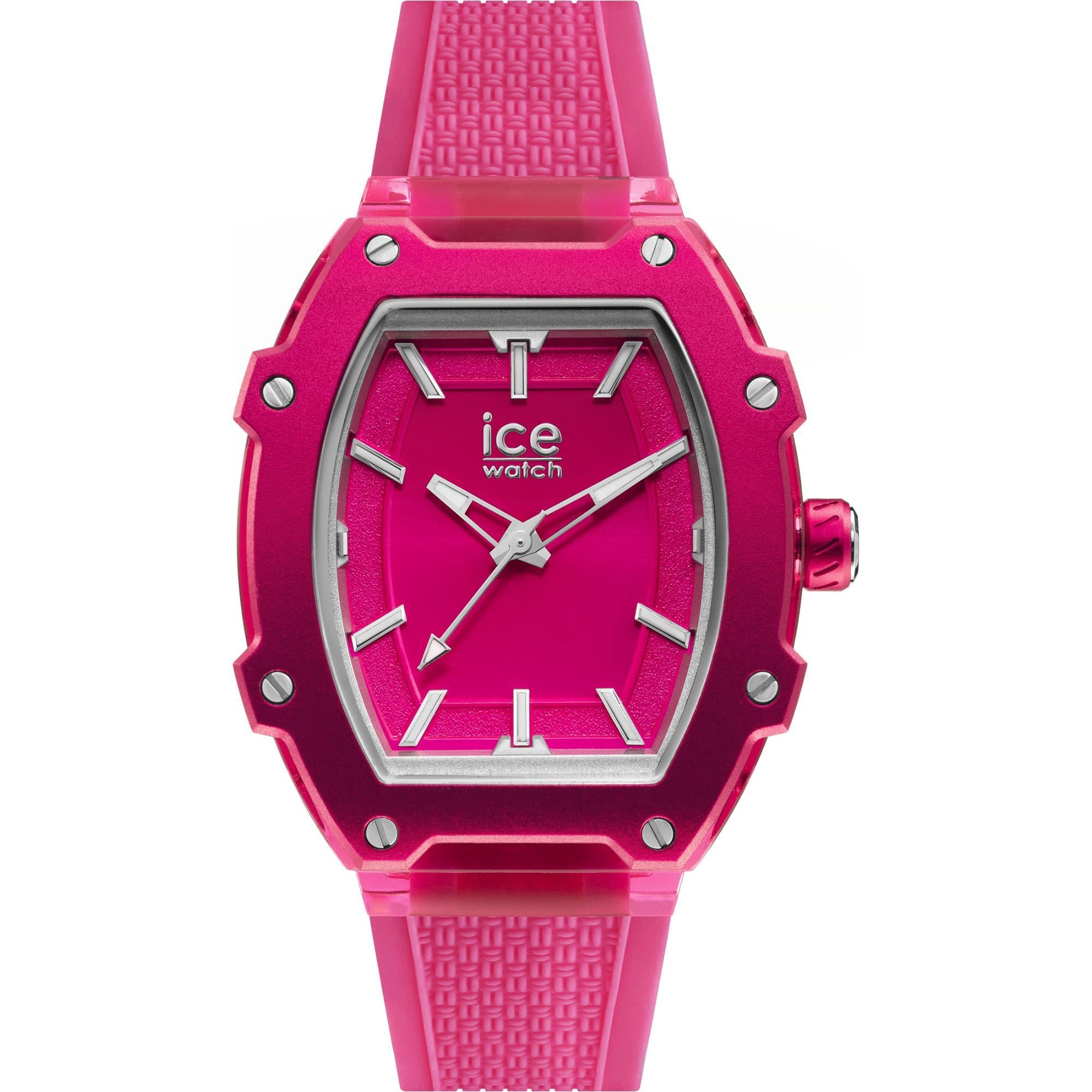ICE Boliday Quartz Flashy Pink Dial Plastic Small Strap Women’s Watch 3H023323