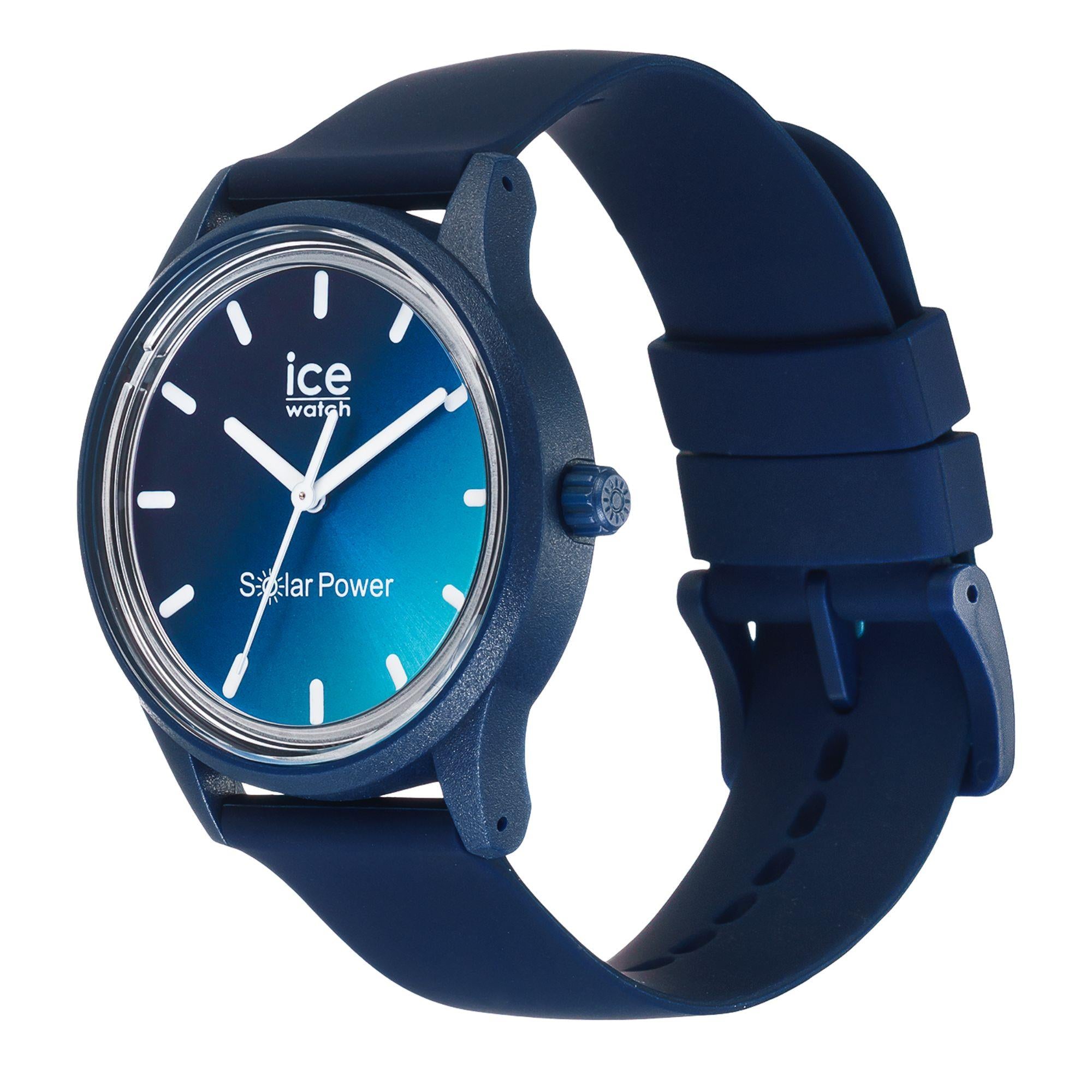 ICE Watch ICE Solar Power Blue Sunset Dial Silicone Strap Watch 020604