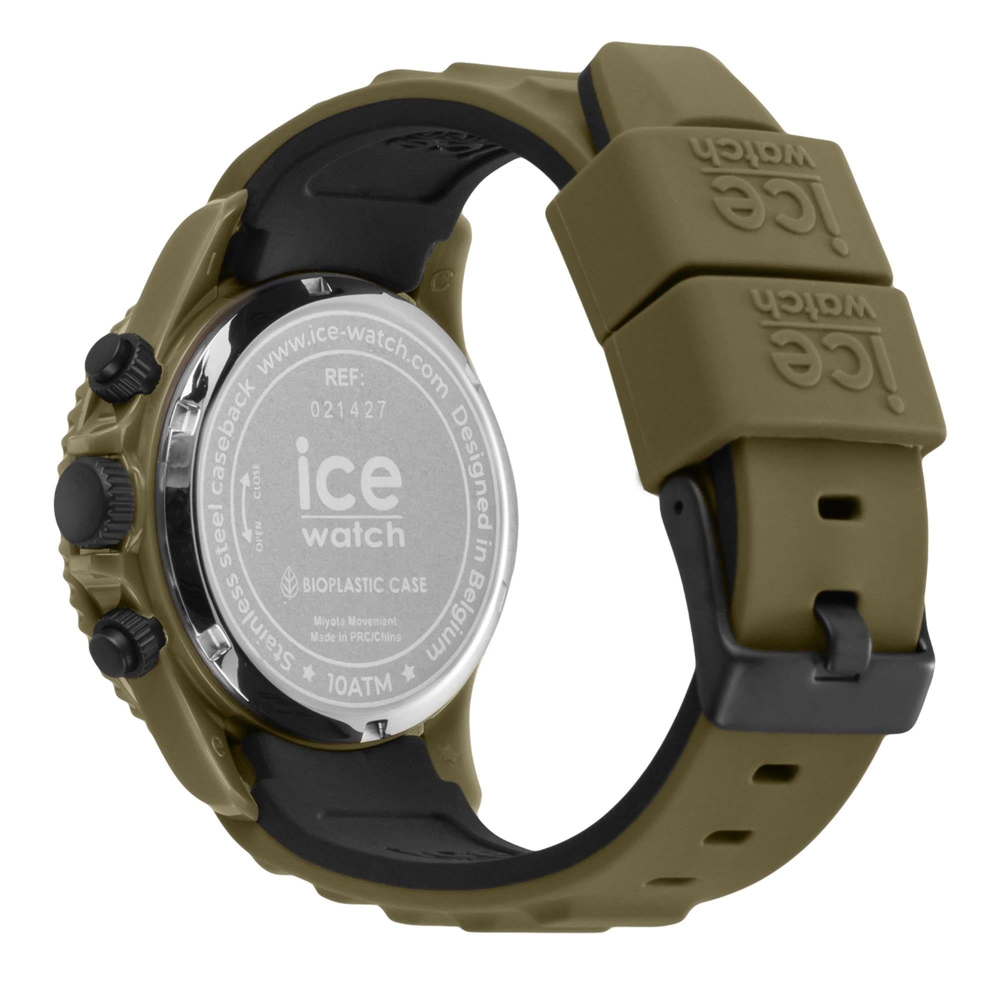 ICE Watch ICE Chrono Khaki Orange Dial Silicone Strap Watch 021427