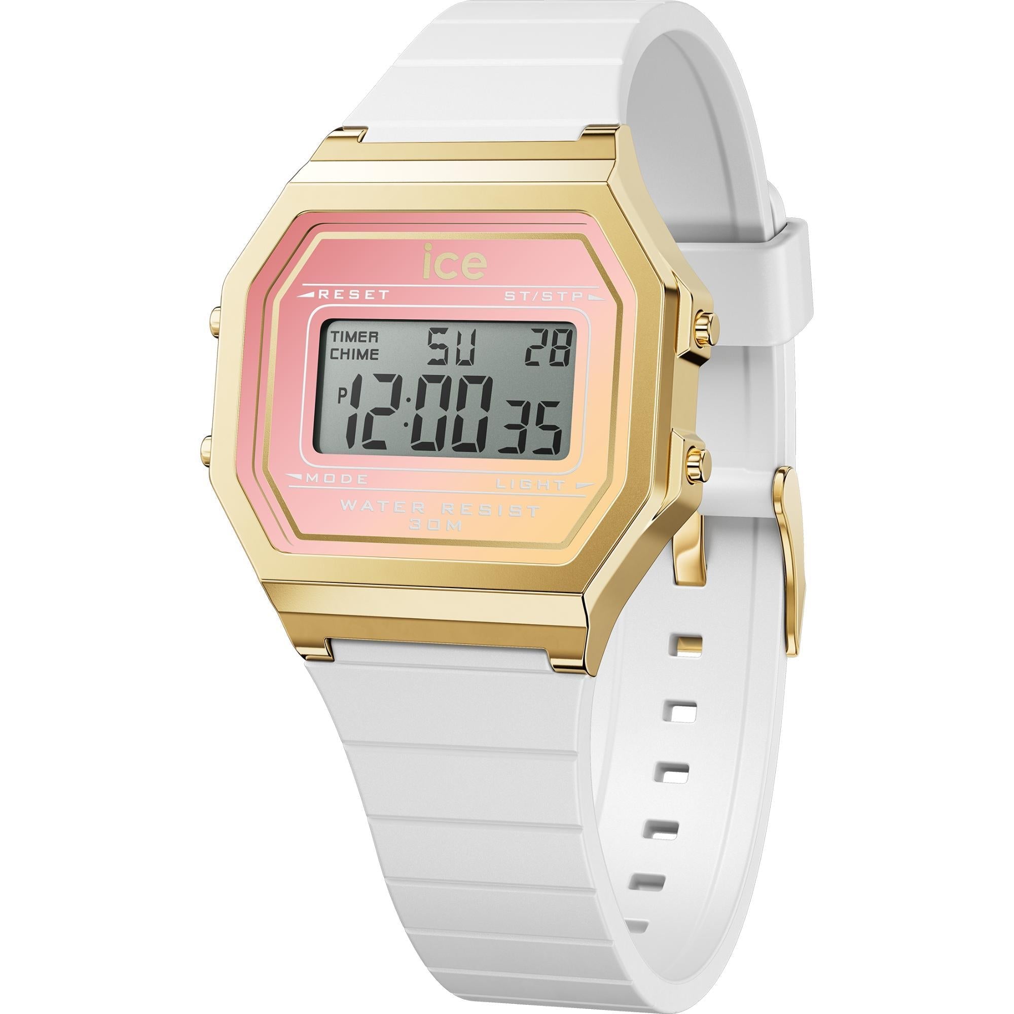 ICE Digit Retro White Dreamscape Silicone Strap Digital Women's Watch 022716