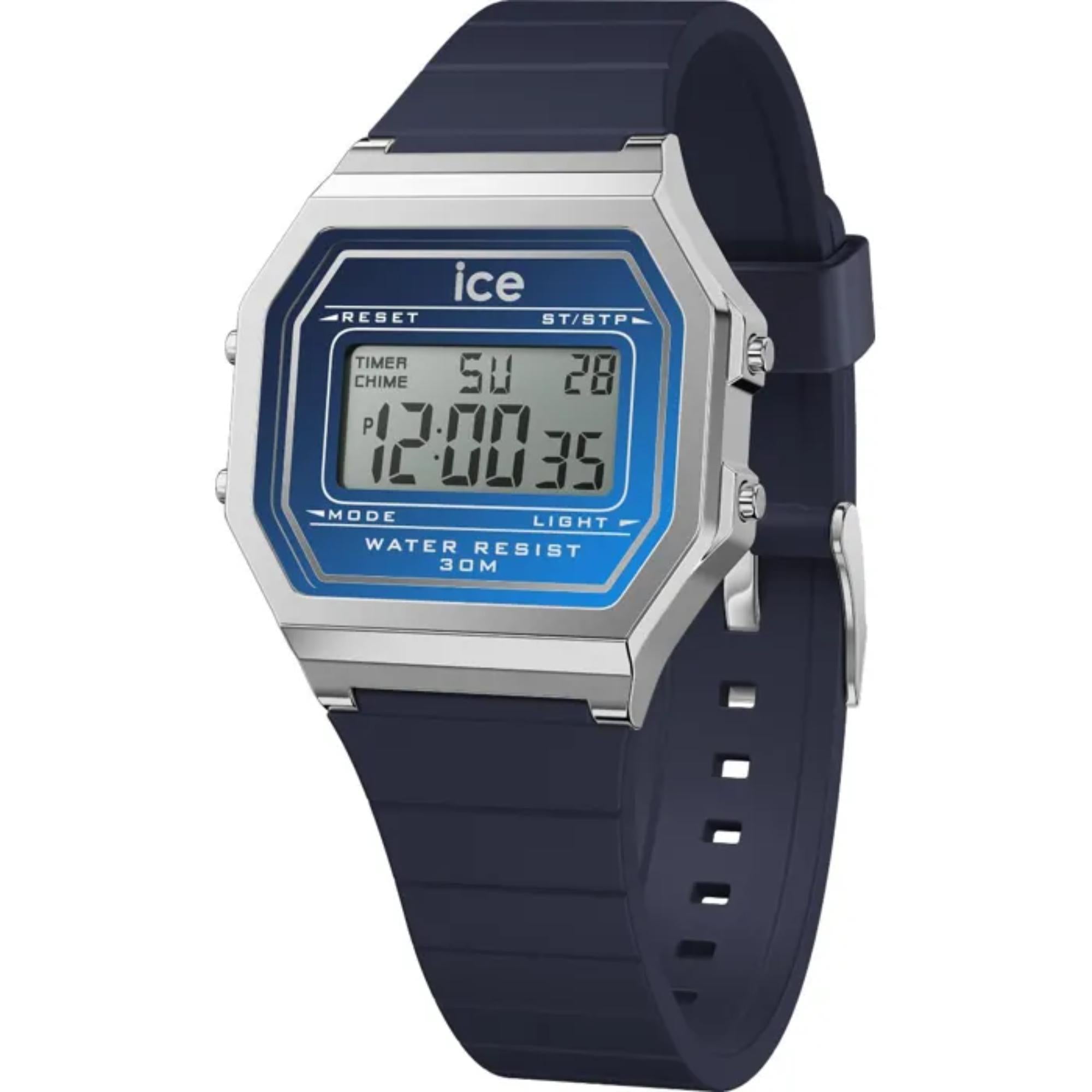 ICE Digit Retro Digital Navy Twilight Dial Small Strap Women’s Watch 023309