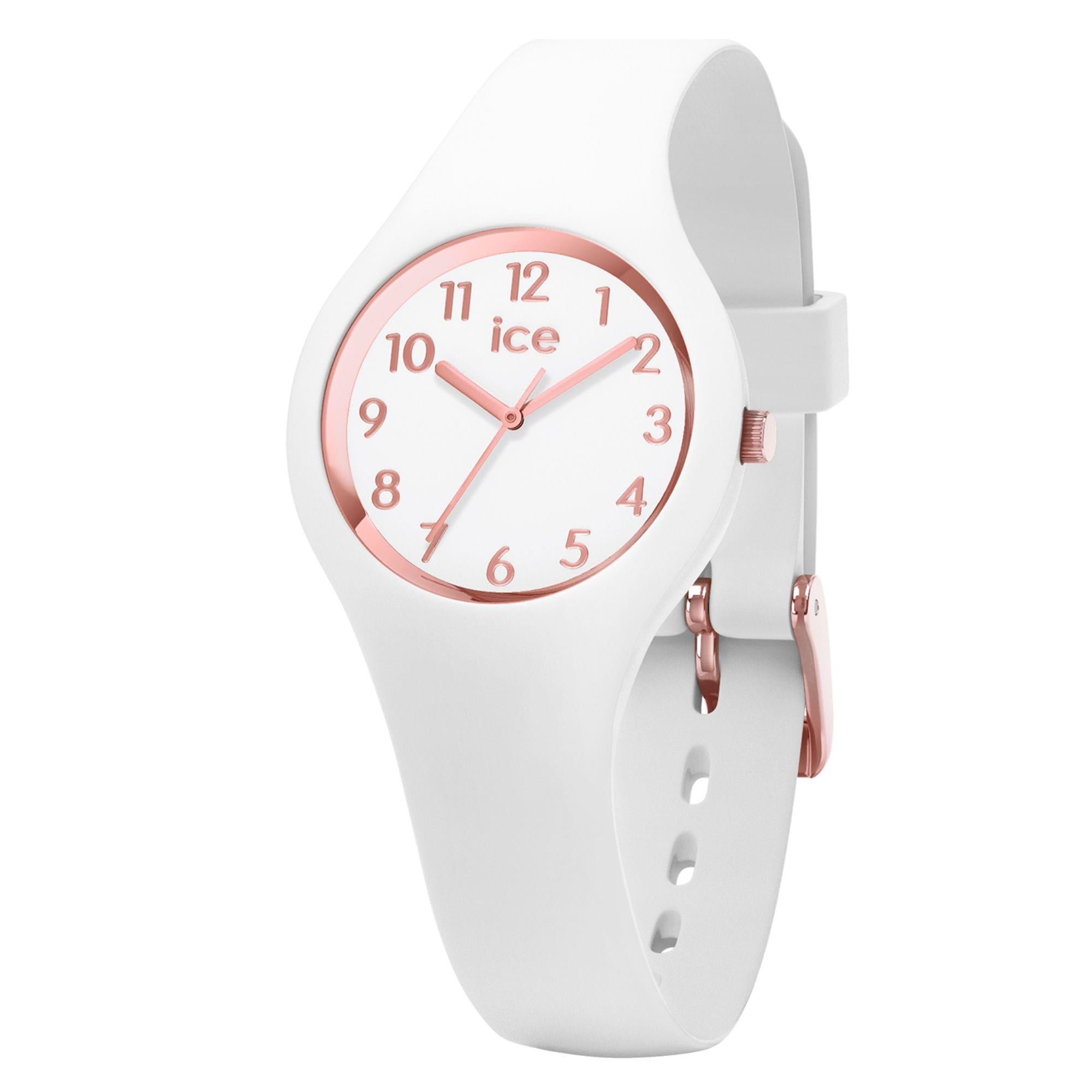 ICE Watch ICE Glam White Dial Silicone Strap Watch 015343