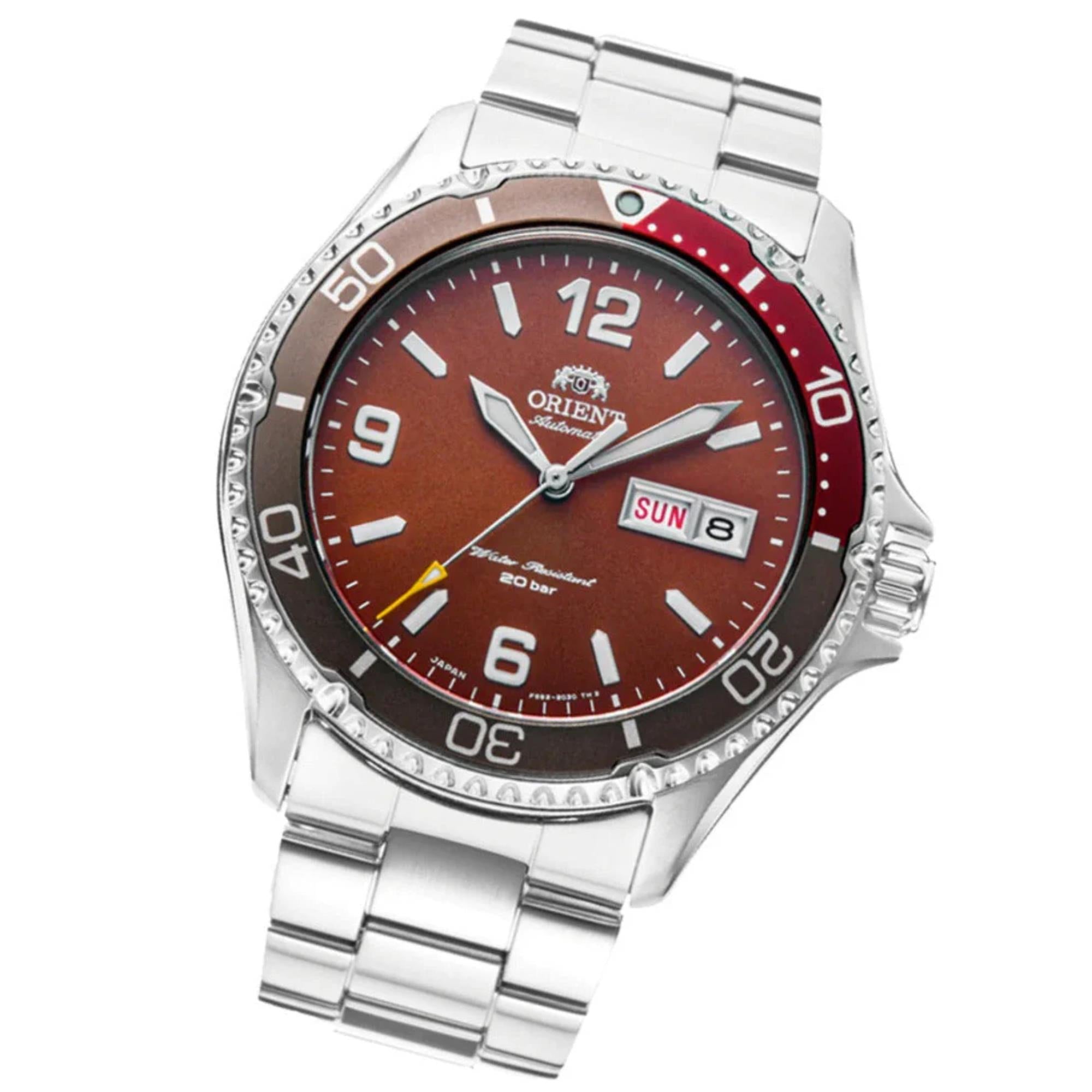 Orient Mako 2023 Automatic Red Dial Stainless Steel Bracelet Men’s Watch RA-AA0820R39B