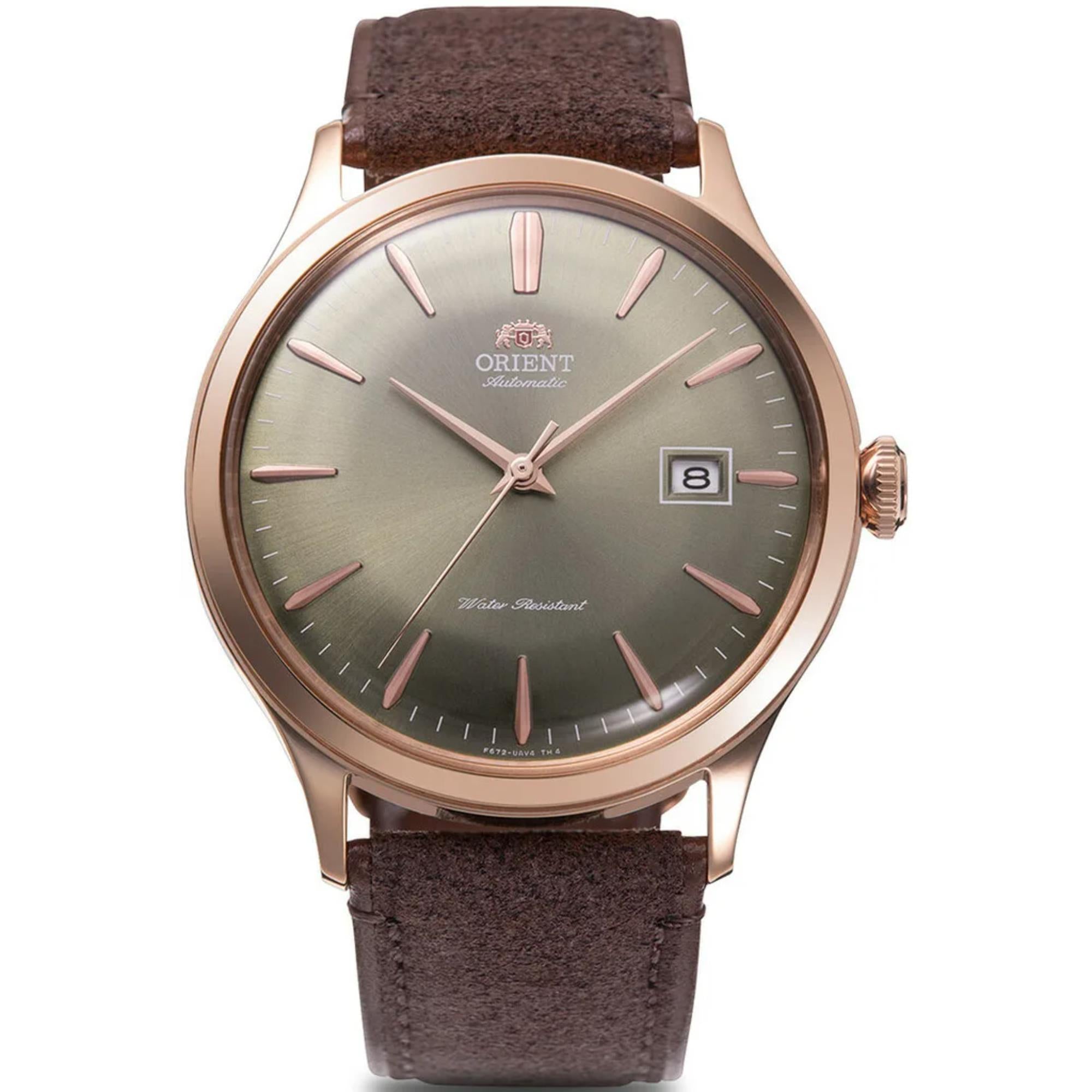 Orient Bambino Classic Vintage Style Automatic Bronze Dial Leather Strap Men’s Dress Watch RA-AC0P04Y30B