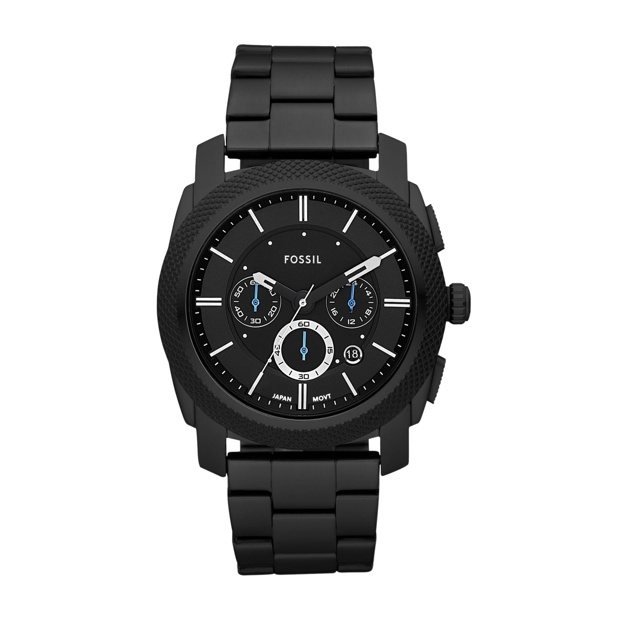 Fossil Machine Chronograph Black Stainless Steel Black Dial Men's Watch FS4552