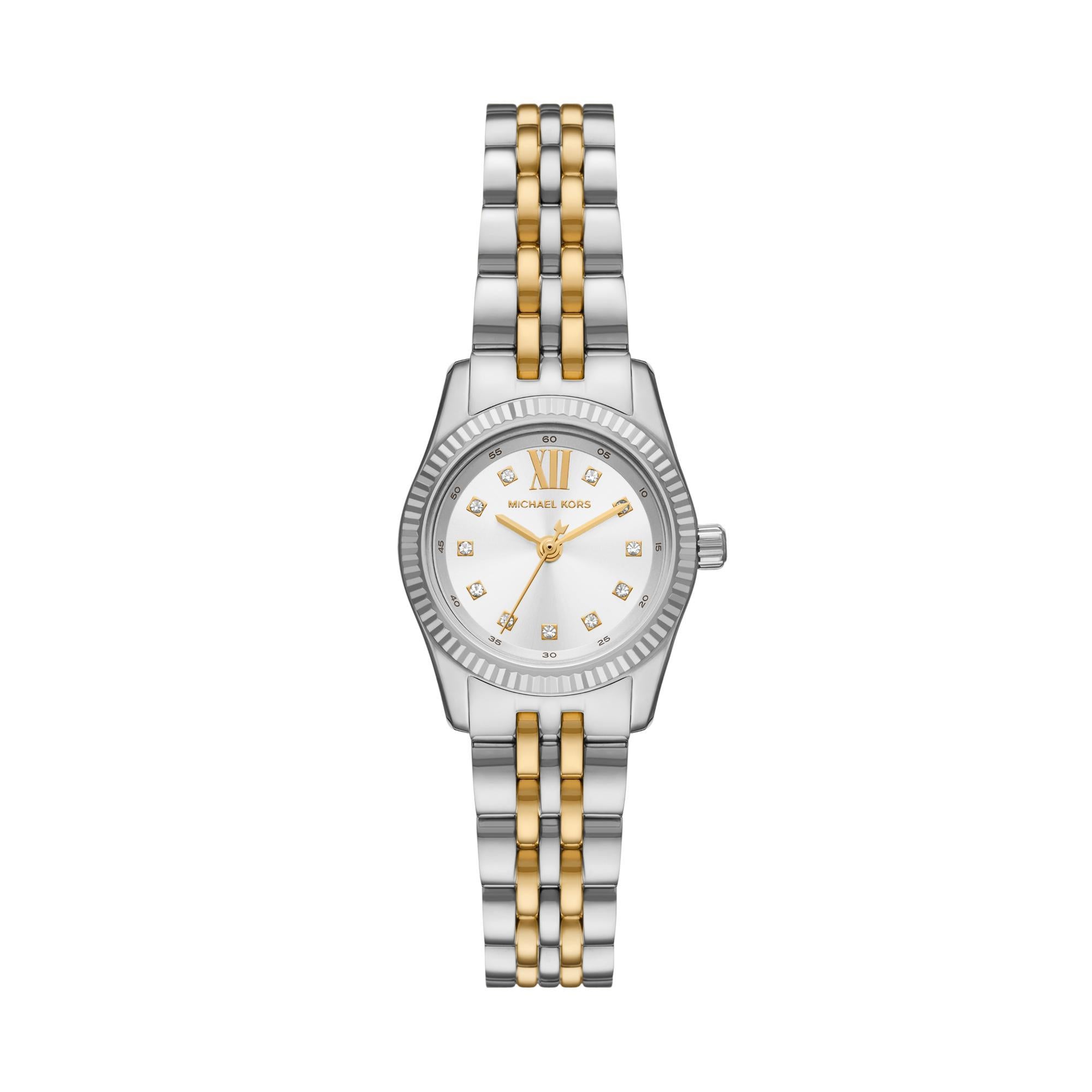 Michael Kors Lexington Two-Tone Stainless Steel White Dial Women's Watch MK4740