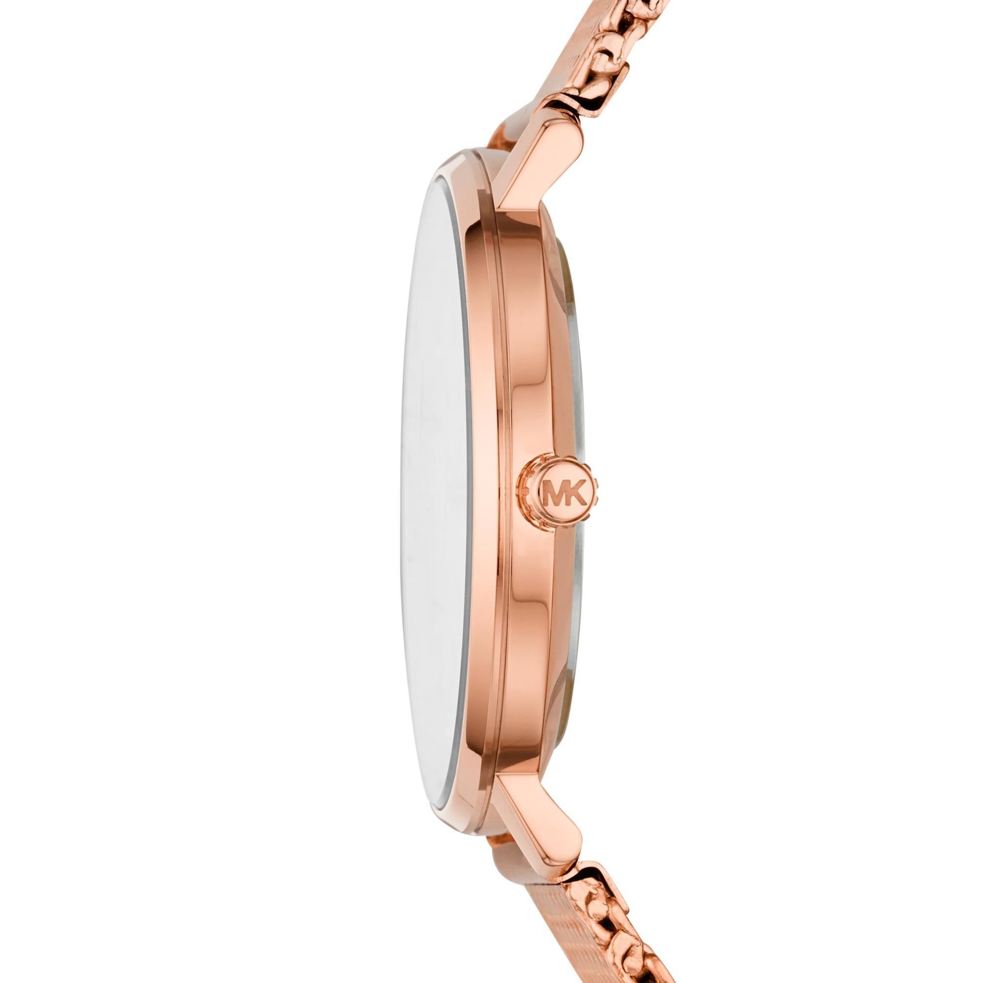 Michael Kors Pyper Rose Gold-Tone Stainless Steel Rose Gold Dial Women's Watch MK4340