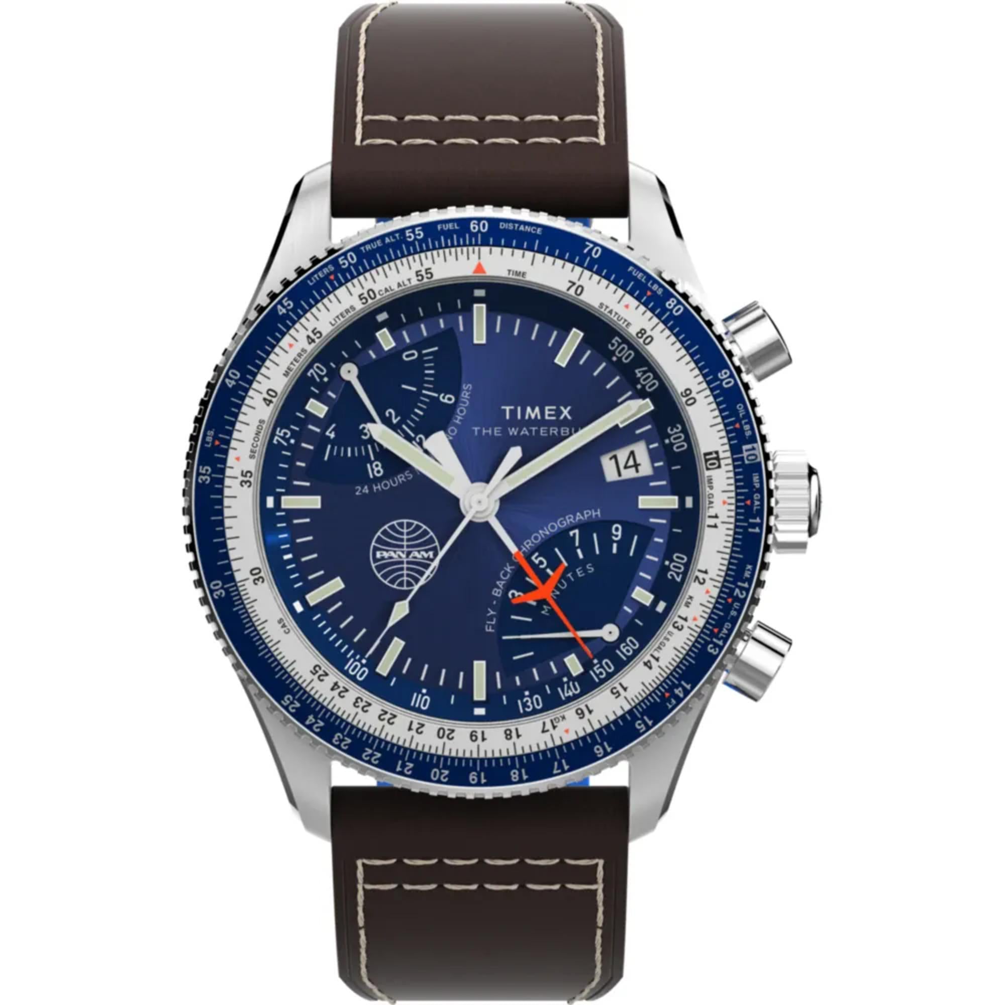 Timex X Pan Am Flyback Chronograph Blue Dial Men’s Watch TW2W97200
