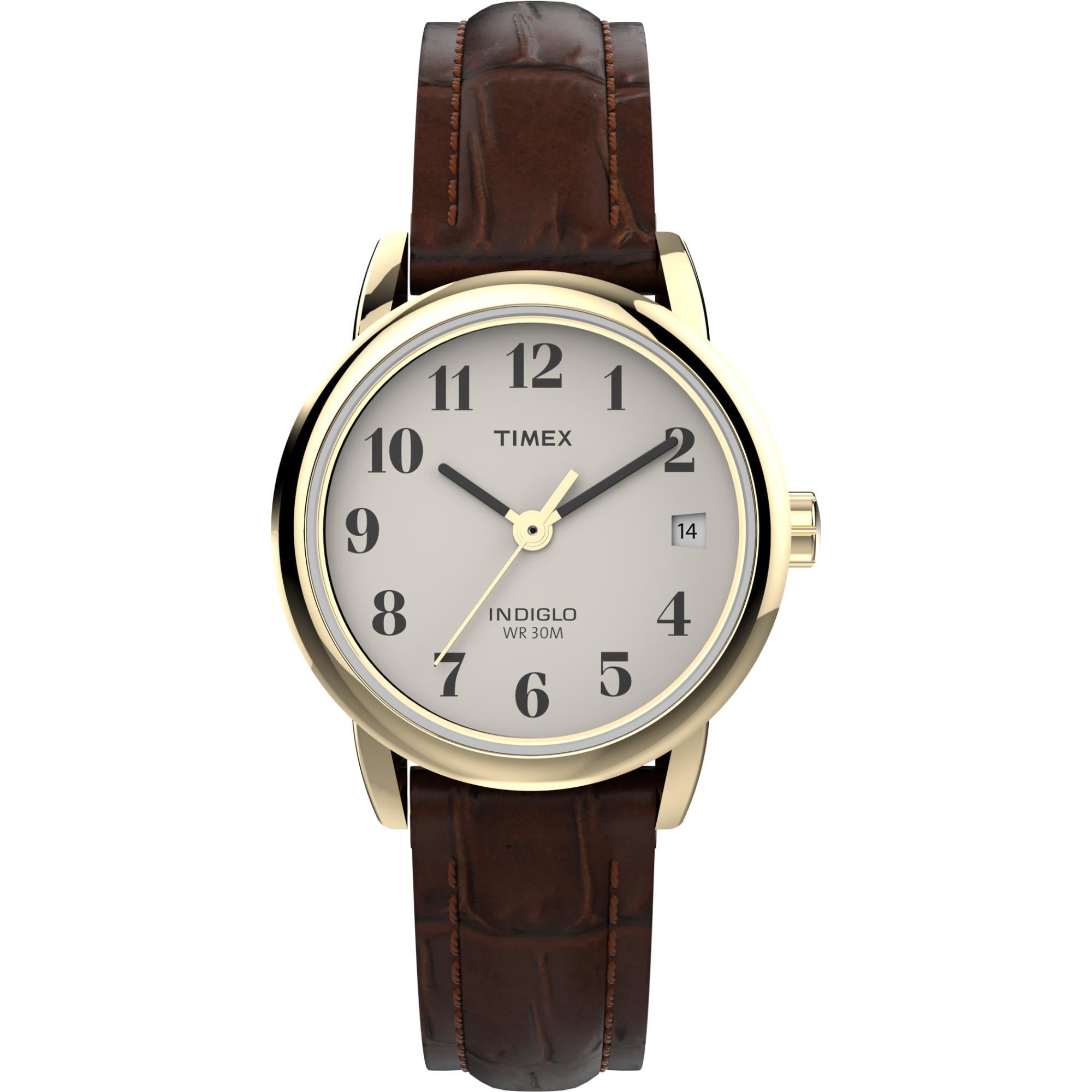 Timex Cream Dial Brown Leather Strap Women's Watch T20071