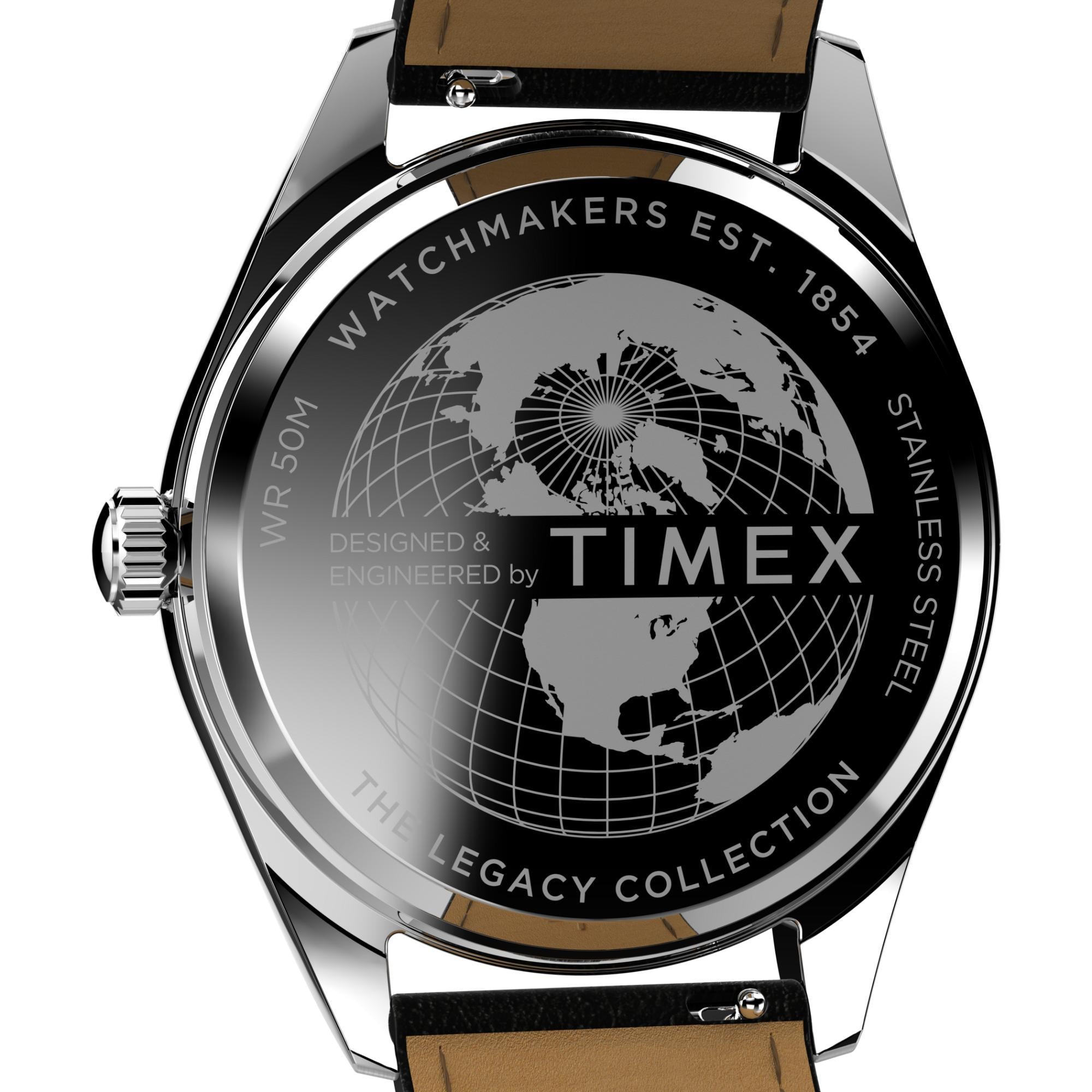 Timex Legacy Black Dial Vegan Leather Strap Men’s Watch TW2W57400