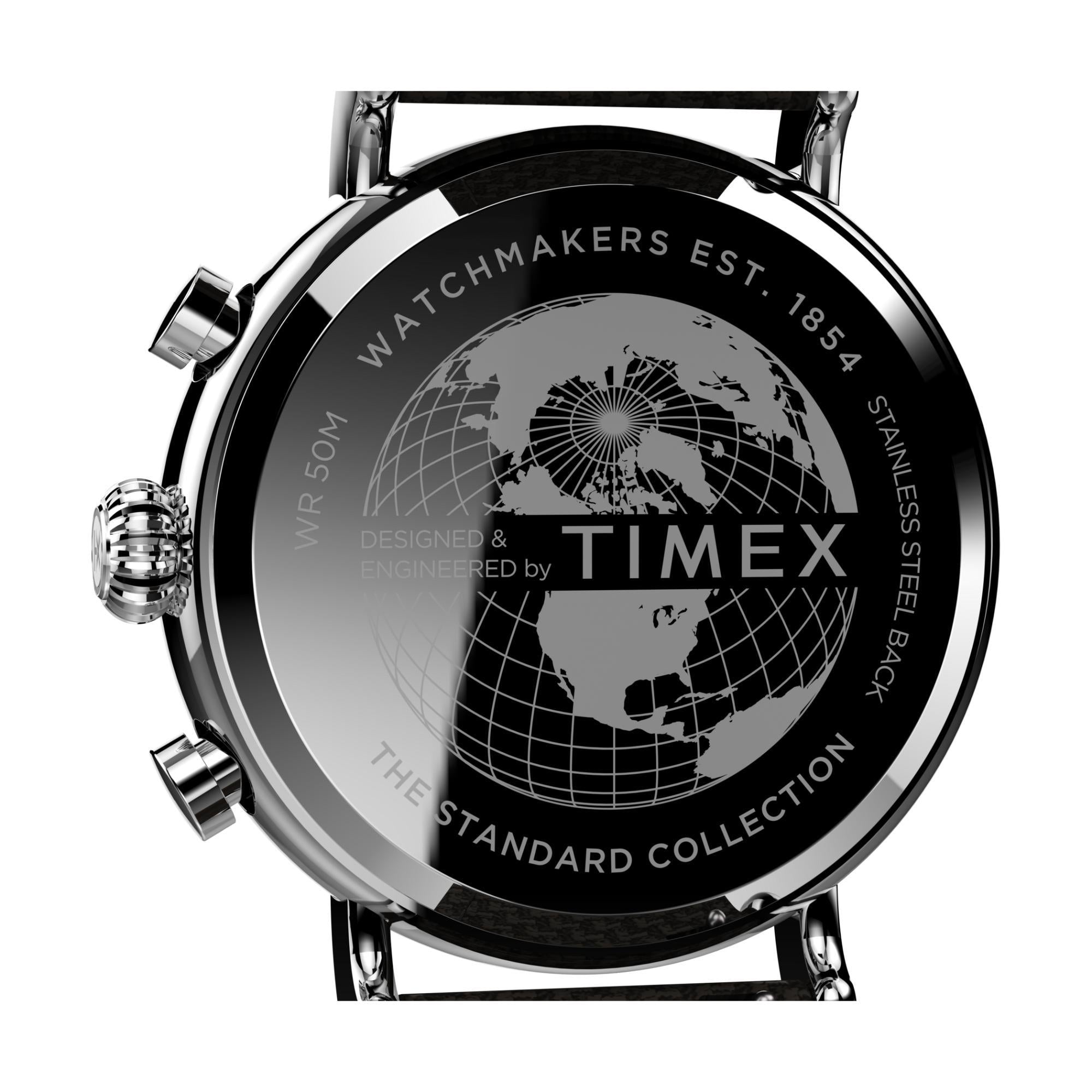 Timex Waterbury 41mm Chronograph Cream Dial Fabric Mens Quartz Watch TW2V43800