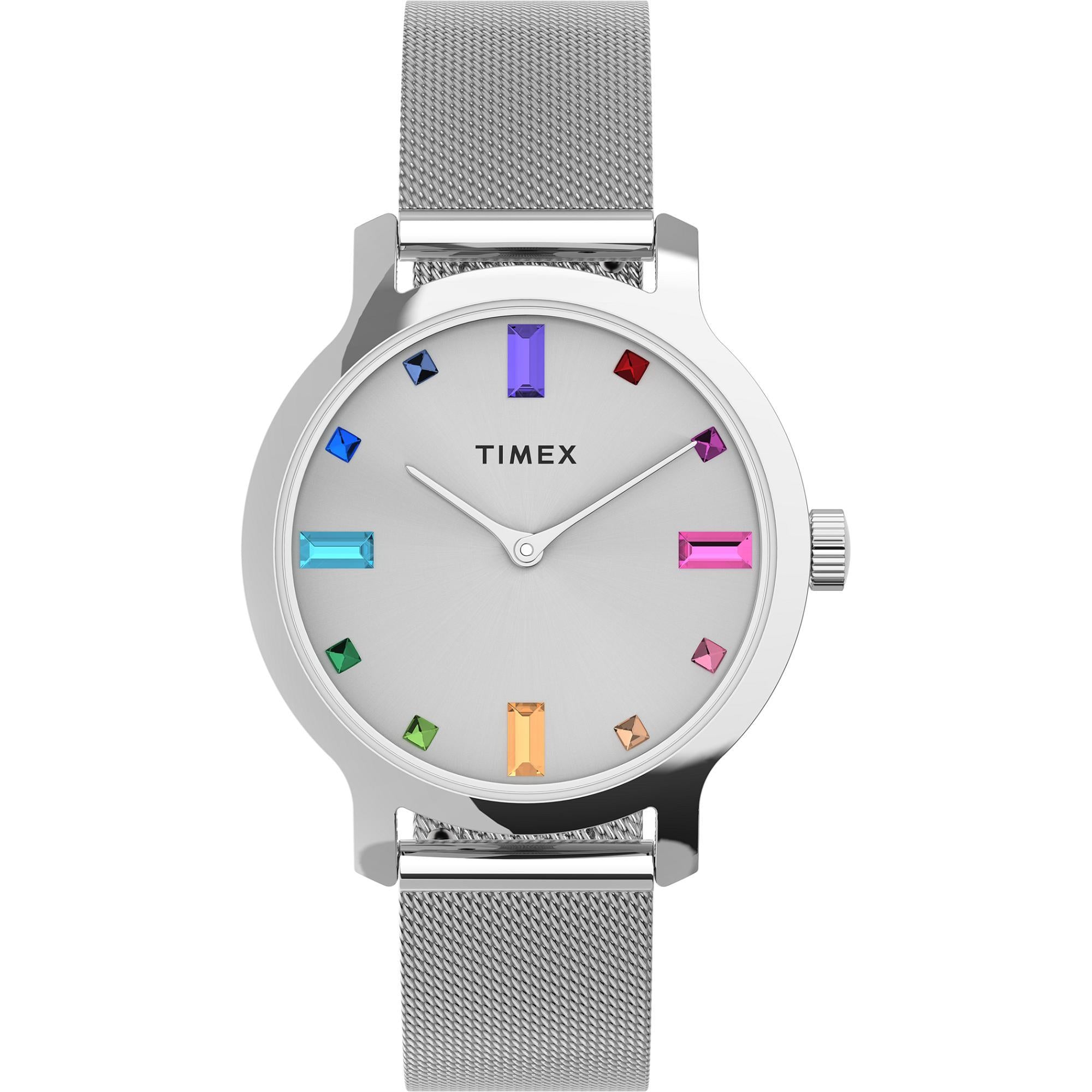 Timex Transcend Silver Dial Stainless Steel Strap Men's Watch TW2U92900