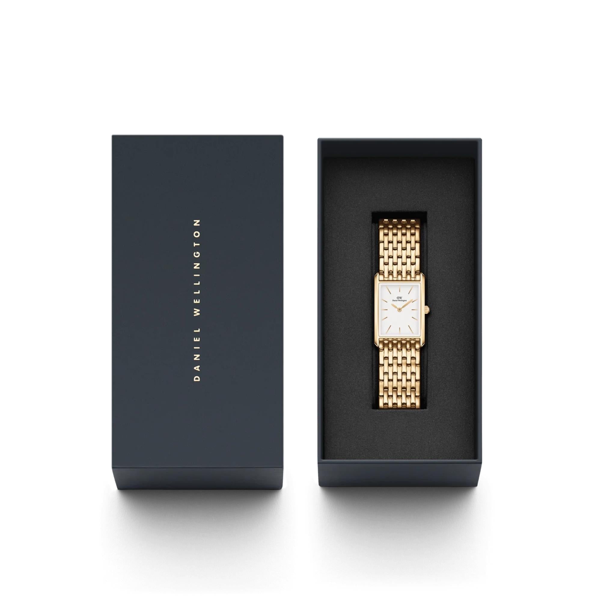 Daniel Wellington BOUND 9-Link Gold White Dial Women’s Watch DW00100705