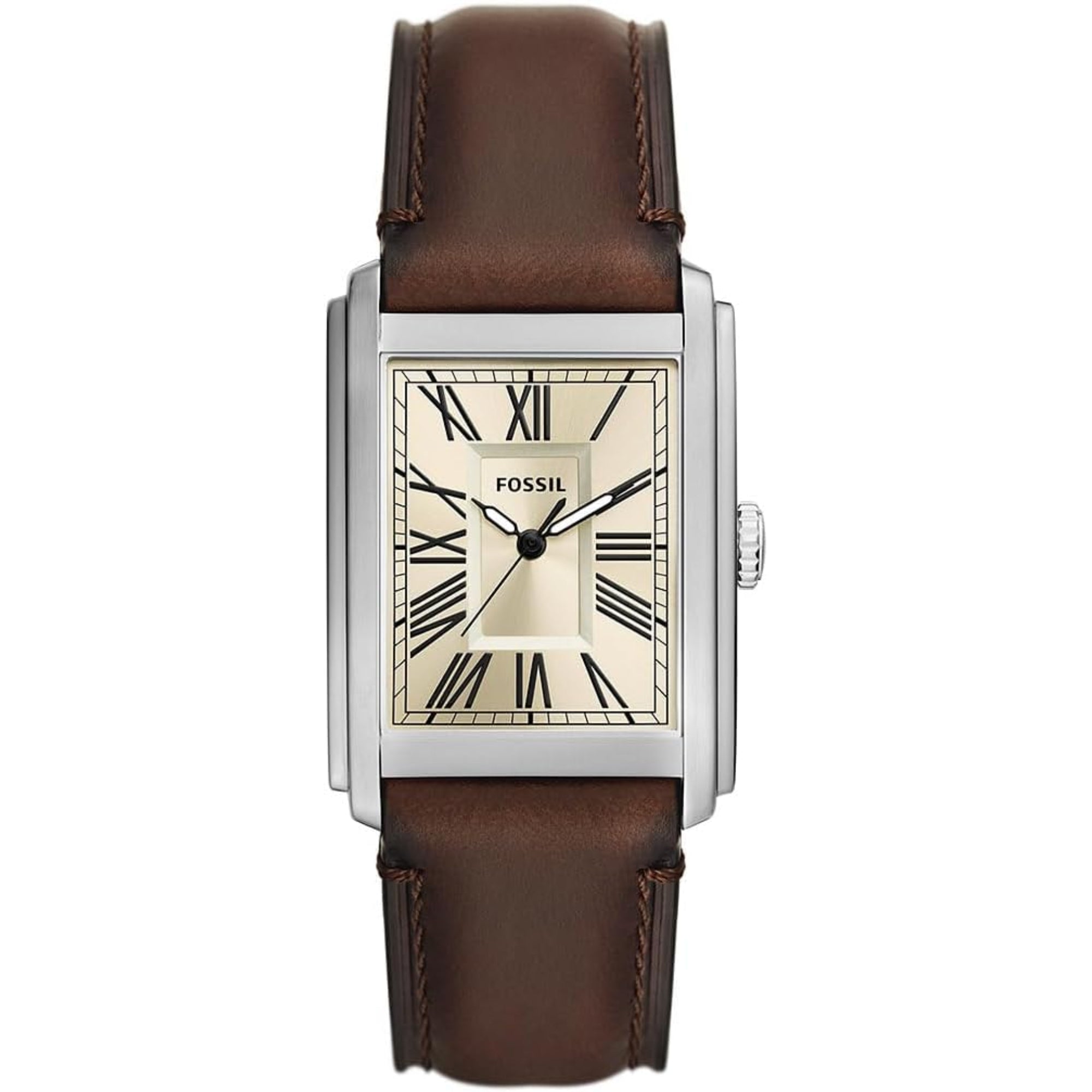 Fossil Carraway Three-Hand Brown Leather Men’s Watch FS6012
