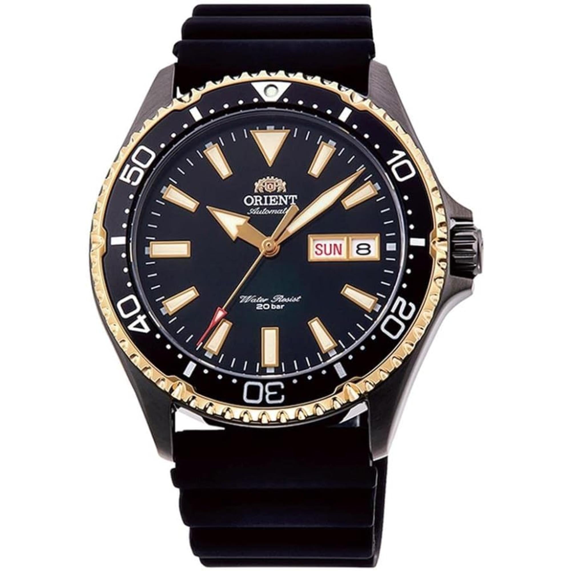 Orient Kamasu Mako III Automatic Silicone Strap Black Dial Men’s Watch RA-AA0005B19B