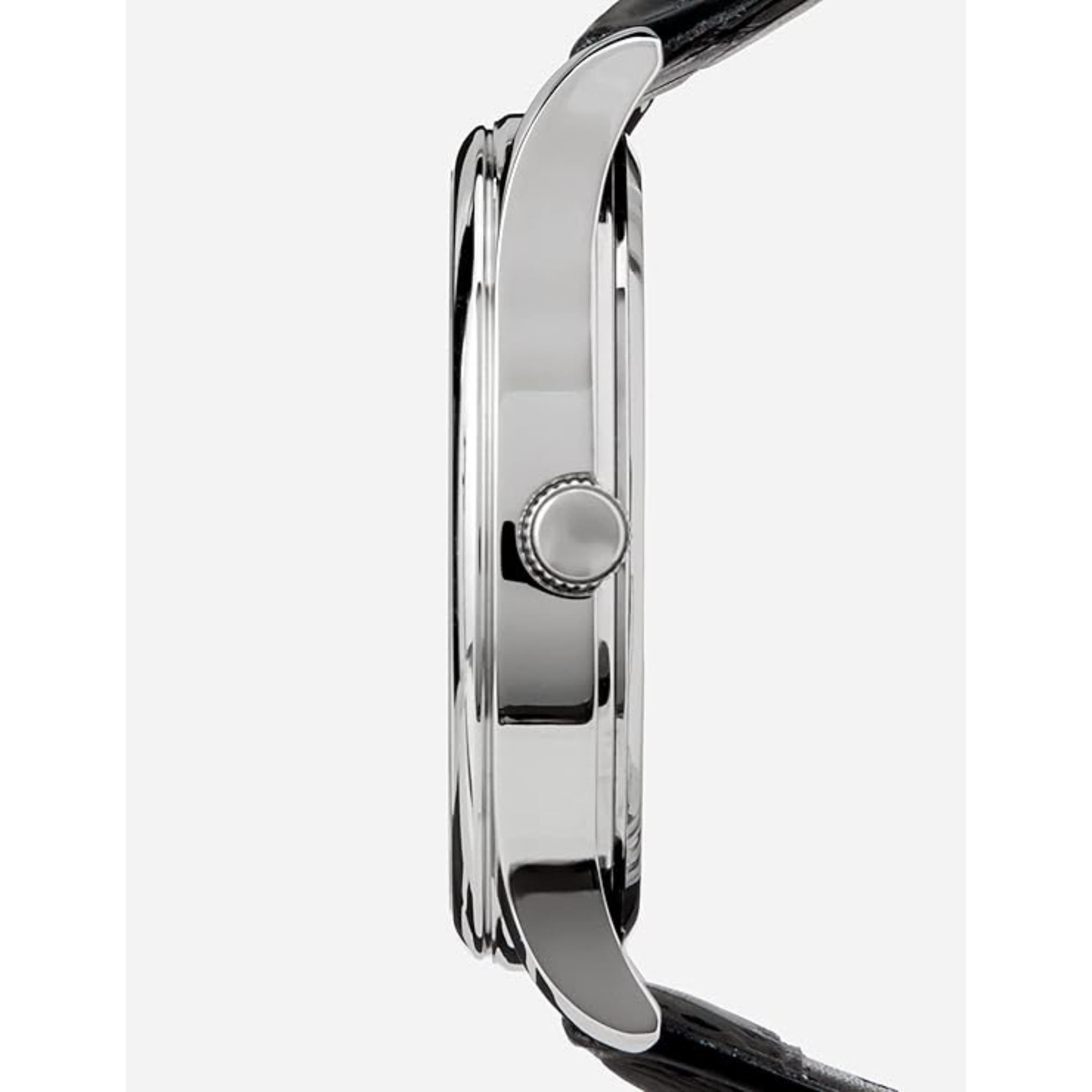 Lorus Classic Date Men's Watch with White Sunray Dial and Black Leather Strap RH913PX9 (42.2mm)
