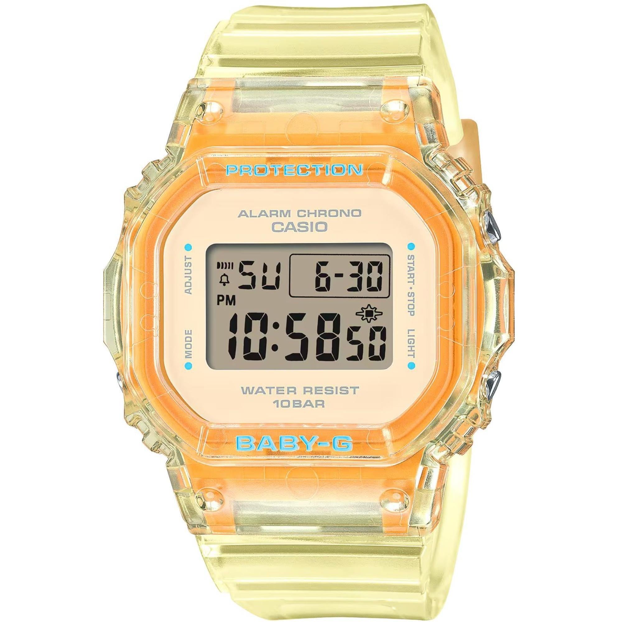 Casio G-Shock Baby-G Summer Jelly Watch Yellow Digital Resin Strap BGD-565SJ-9ER