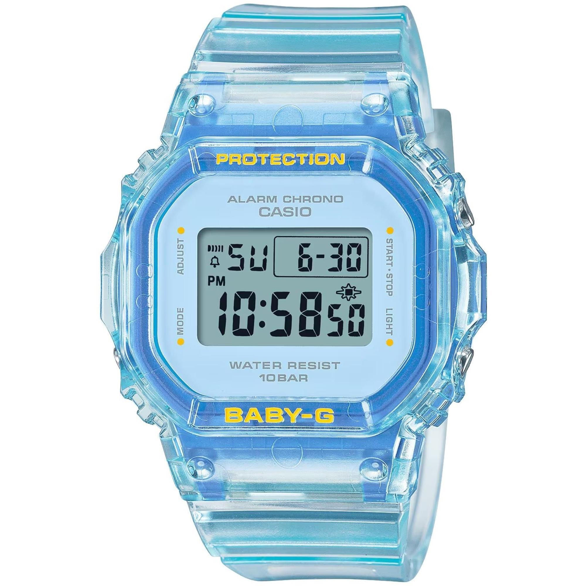 Casio Baby-G Summer Jelly Digital Blue Dial Resin Strap Women’s Watch BGD-565SJ-2ER