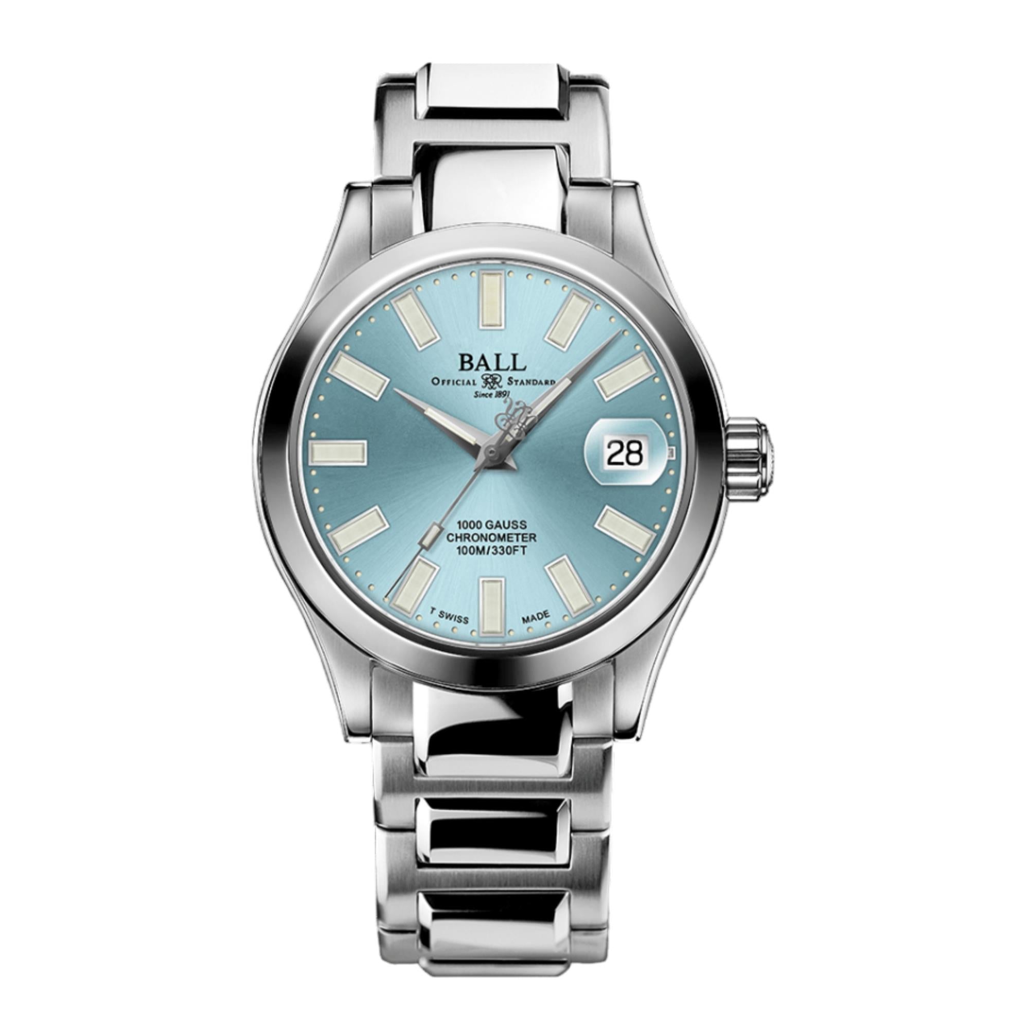 Ball Engineer III Marvelight Chronometer Automatic Blue Dial Stainless Steel Bracelet Ladies Watch NL9616C-S1C-IBER (Pre-Order Exp Dec 2023)