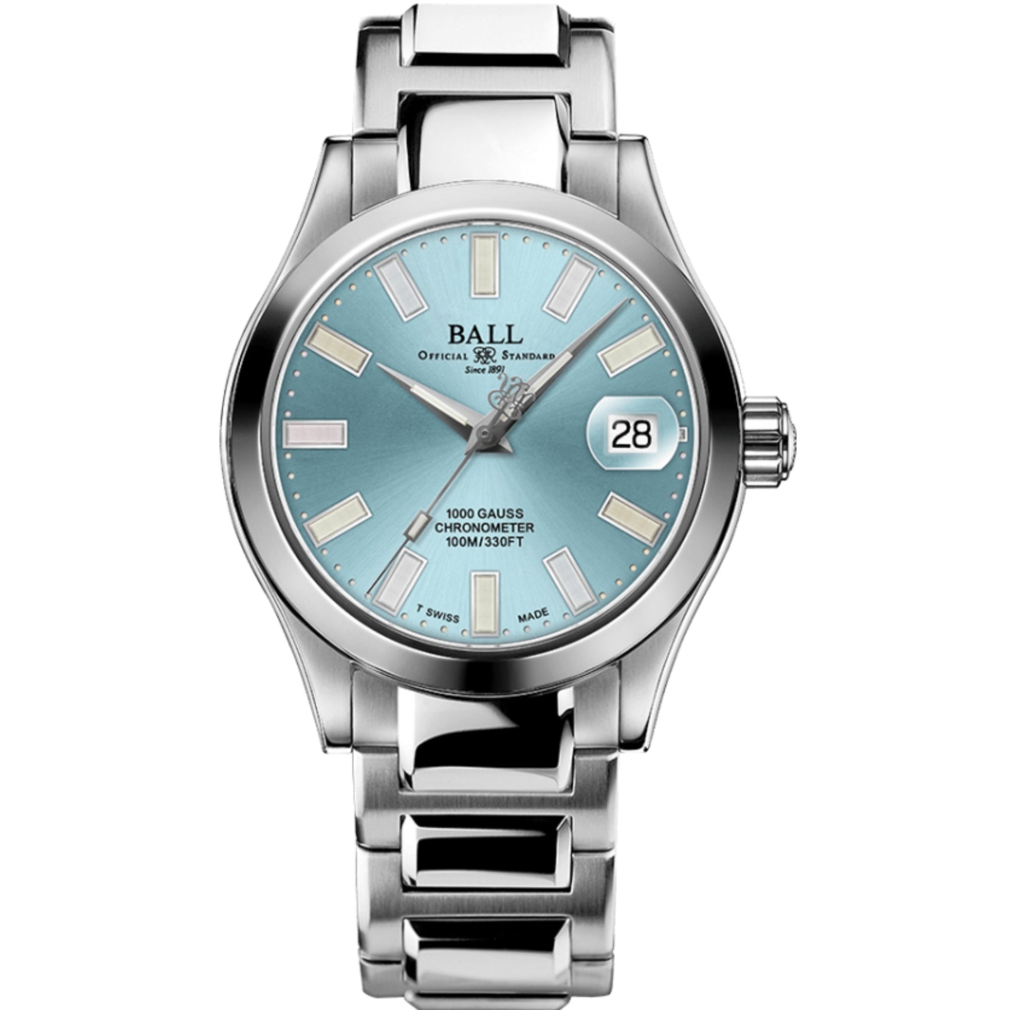 Ball Engineer III Marvelight Chronometer Automatic Blue Dial Stainless Steel Bracelet Ladies Watch NL9616C-S1C-IBER (Pre-Order Exp Dec 2023)
