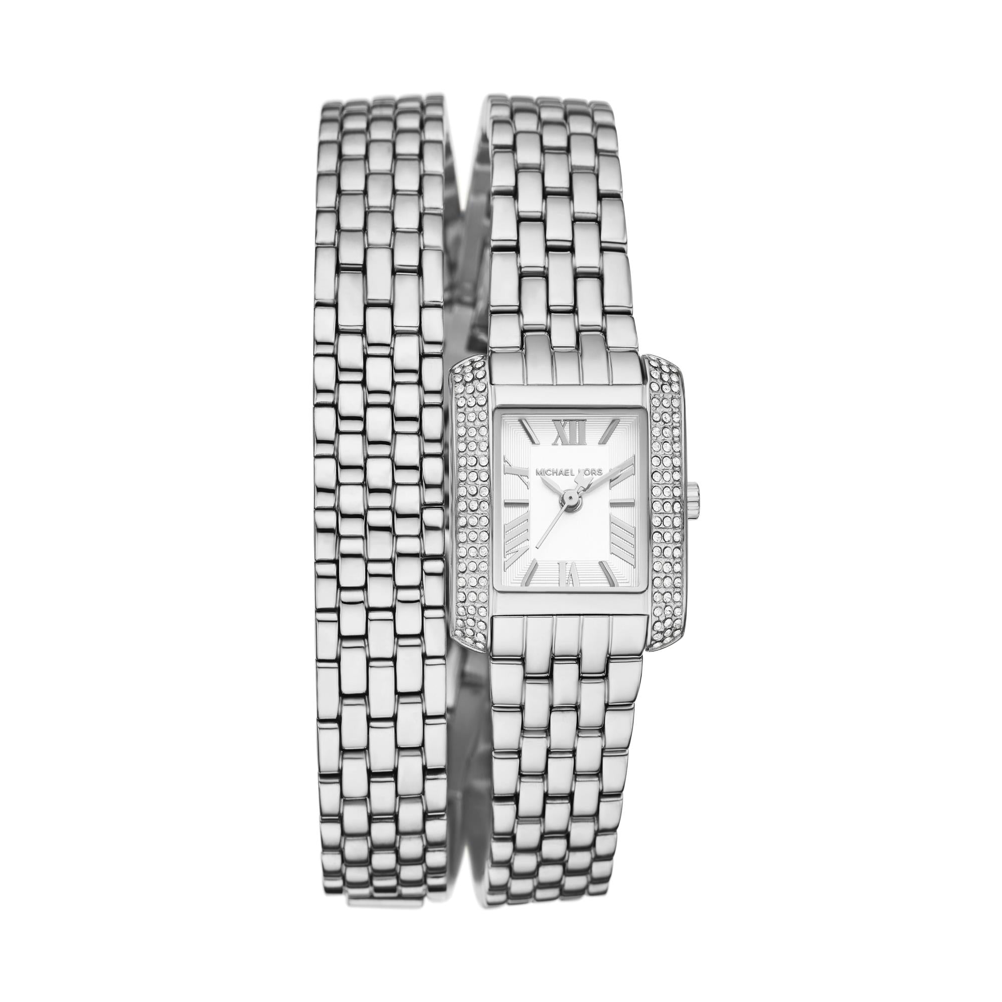 Michael Kors Emery Stainless Steel White Dial Women’s Watch MK4834