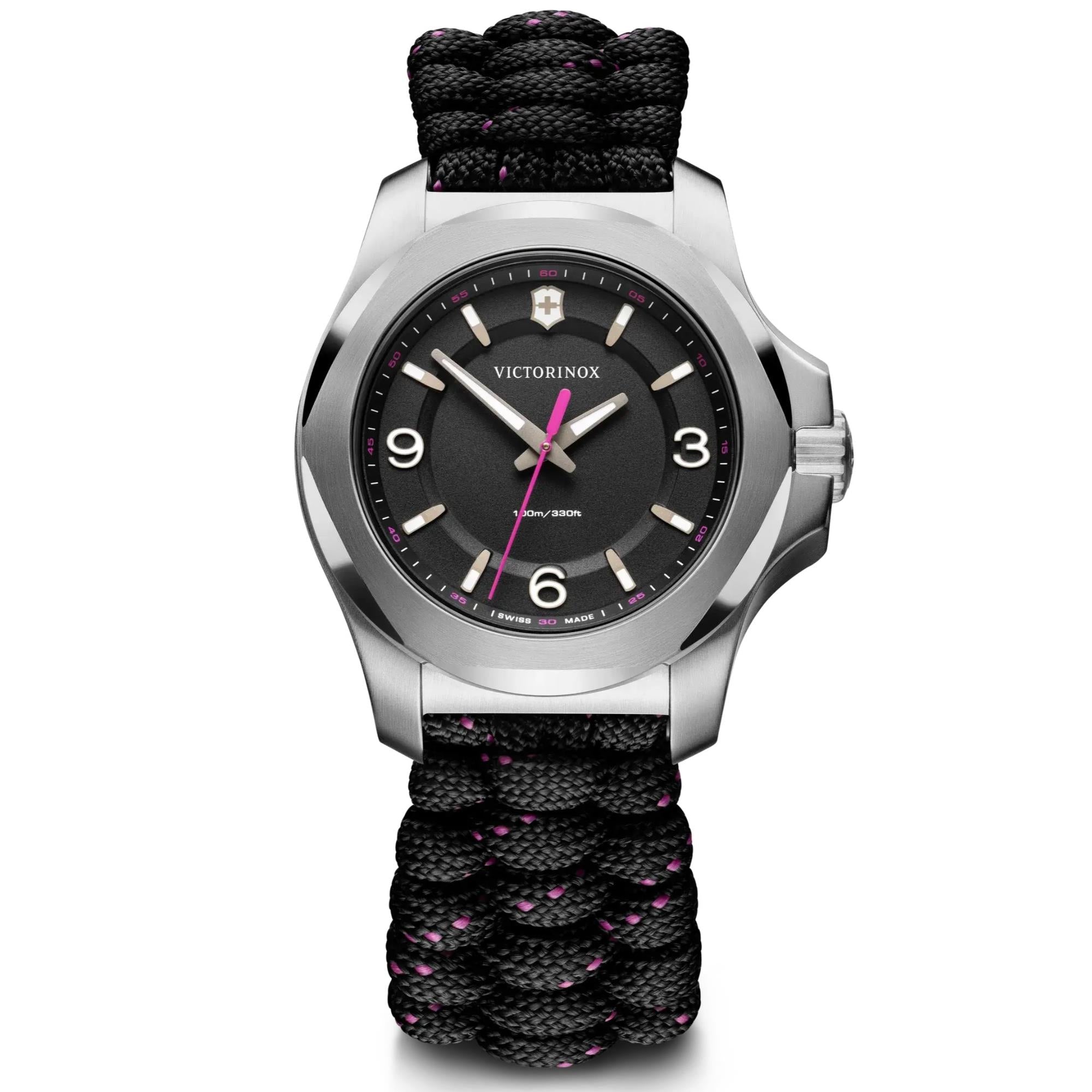 Victorinox I.N.O.X. V Black Dial Paracord Strap Women's Watch 241918
