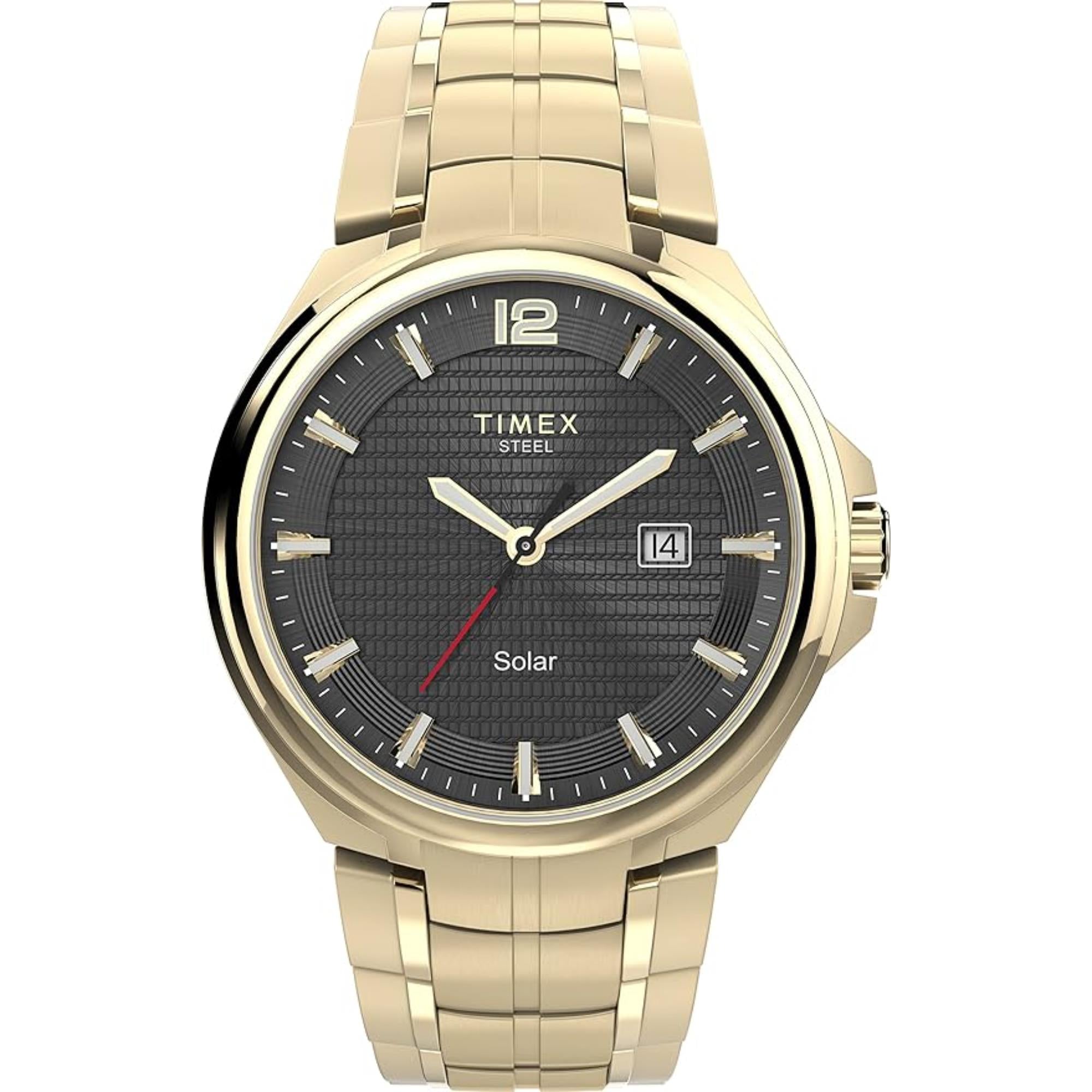 Timex Solar Gold-tone Case and Gold-tone Bracelet Men's TW2V39800