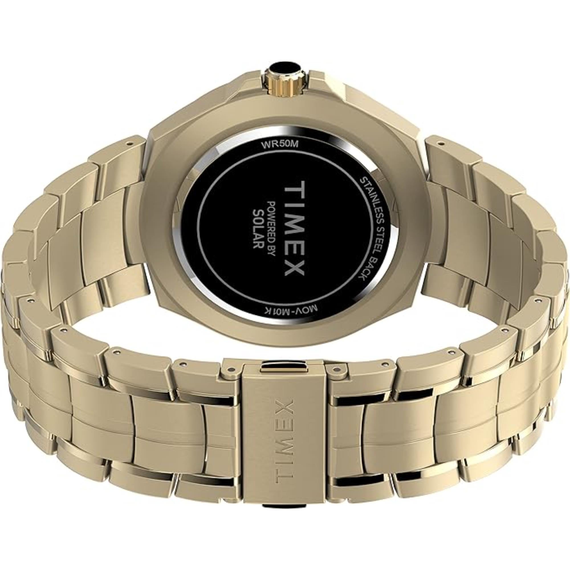 Timex Solar Gold-tone Case and Gold-tone Bracelet Men's TW2V39800