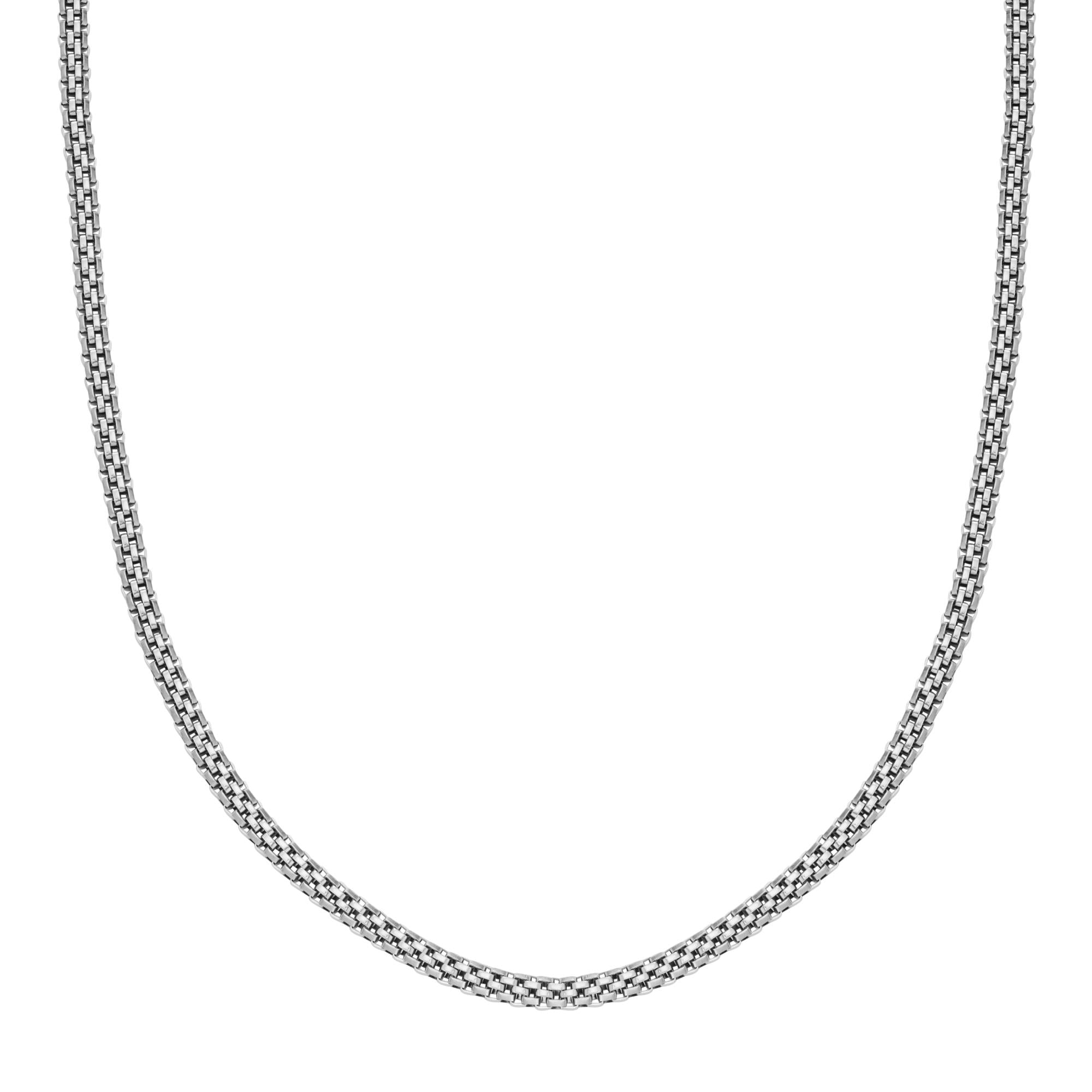 Skagen Tov Mesh Silver Stainless Steel Chain Men's Necklace SKJM0234040