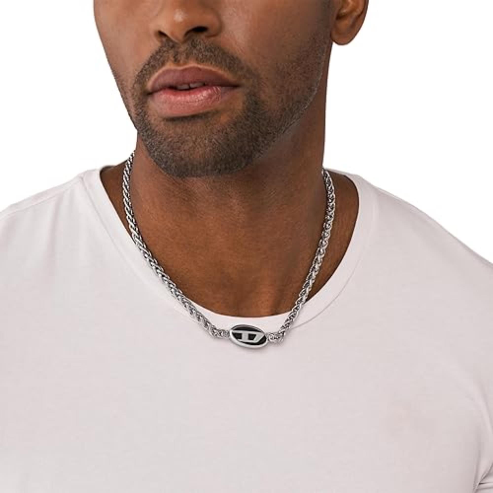 Diesel Stainless Steel Chain Unisex Necklace DX1470040