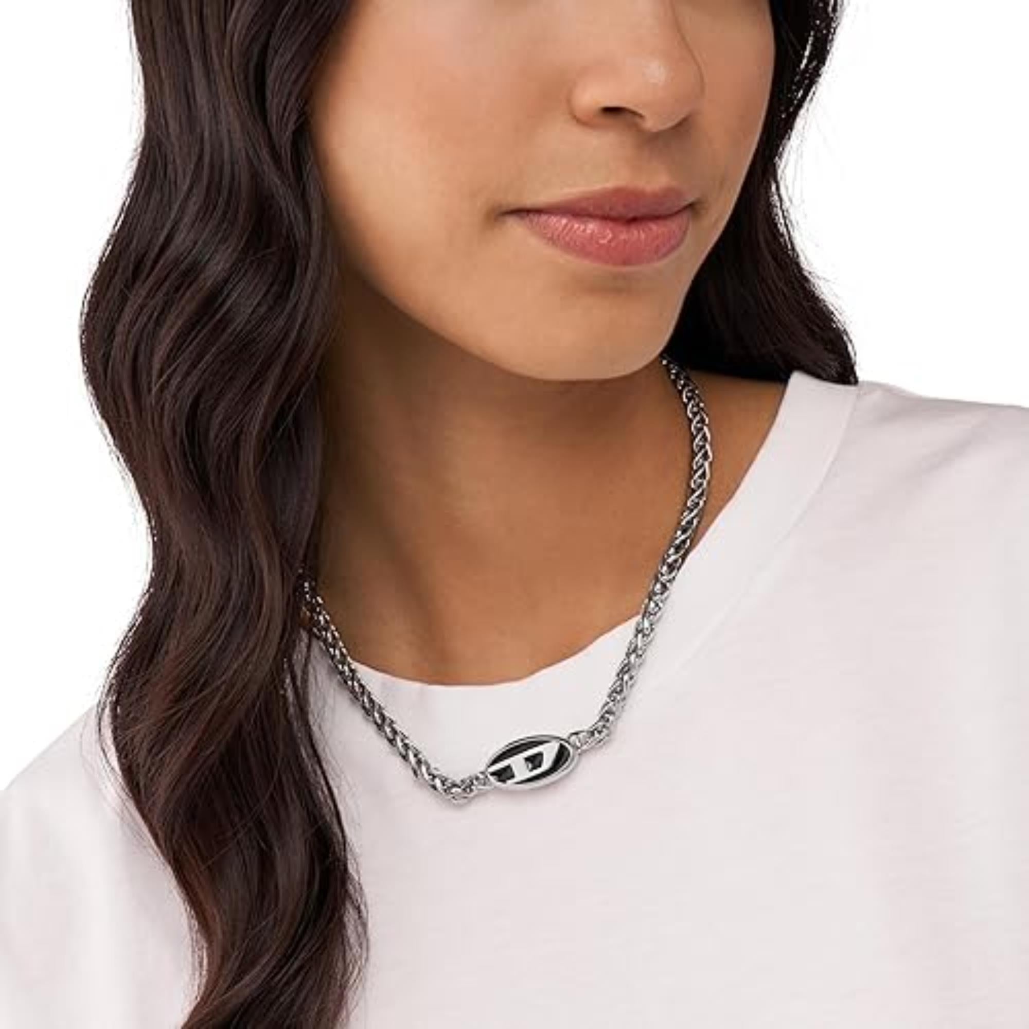 Diesel Stainless Steel Chain Unisex Necklace DX1470040