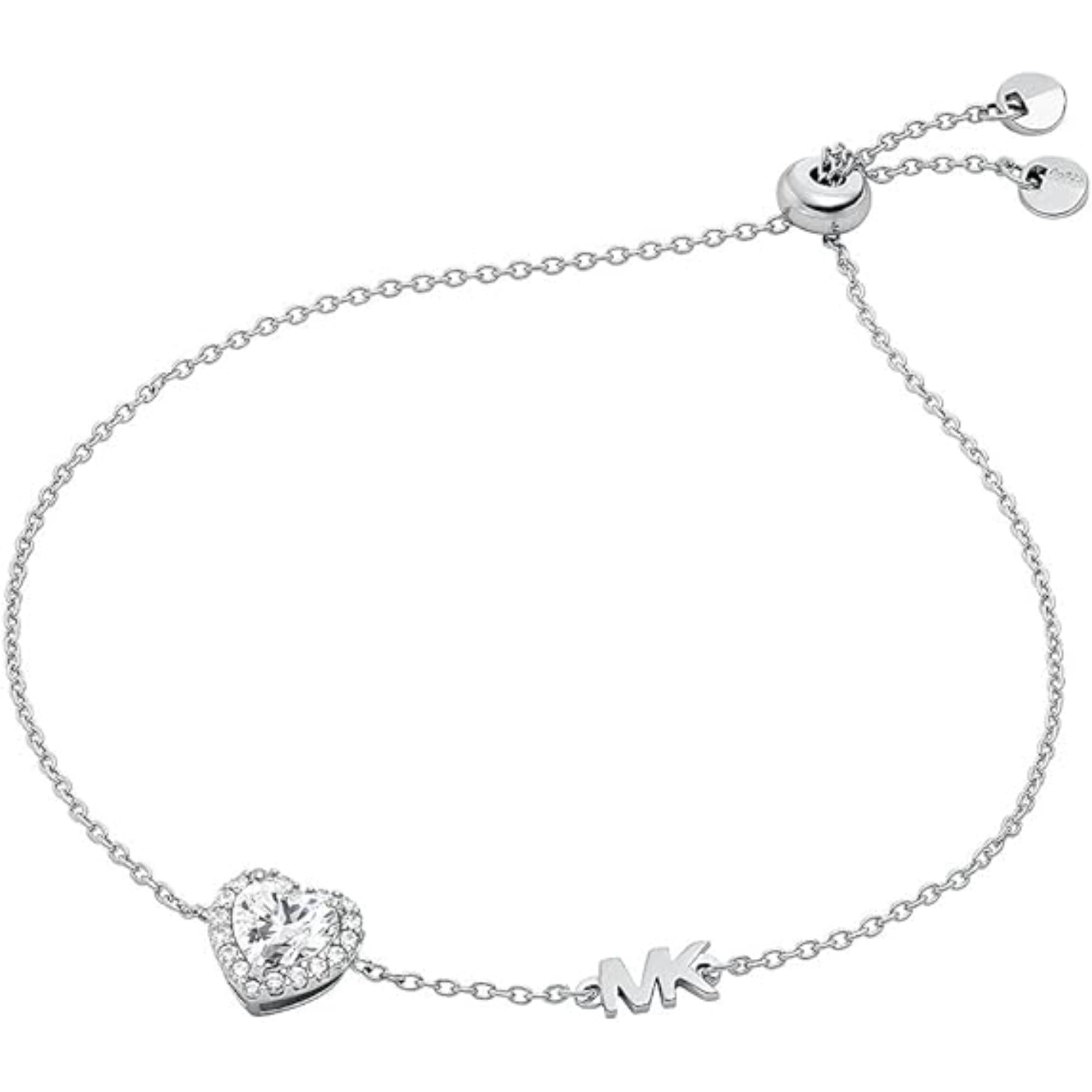 Michael Kors Sterling Silver Heart Slider Women's Bracelet  MKC1518AN040
