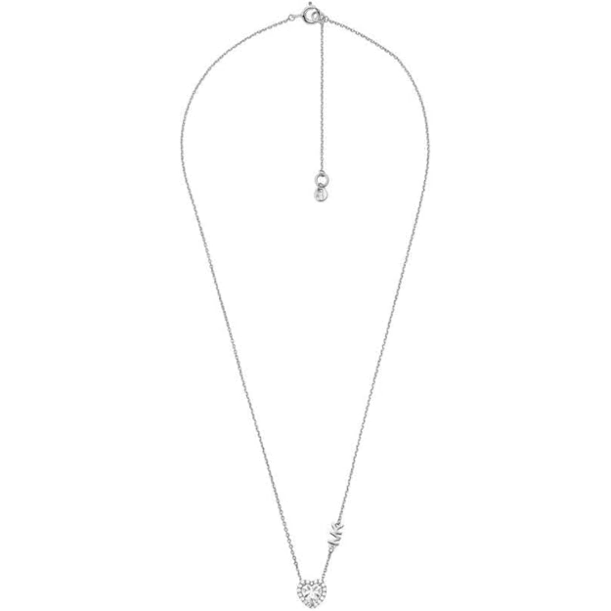 Michael Kors Sterling Silver Heart Pendant Women's Necklace MKC1520AN040