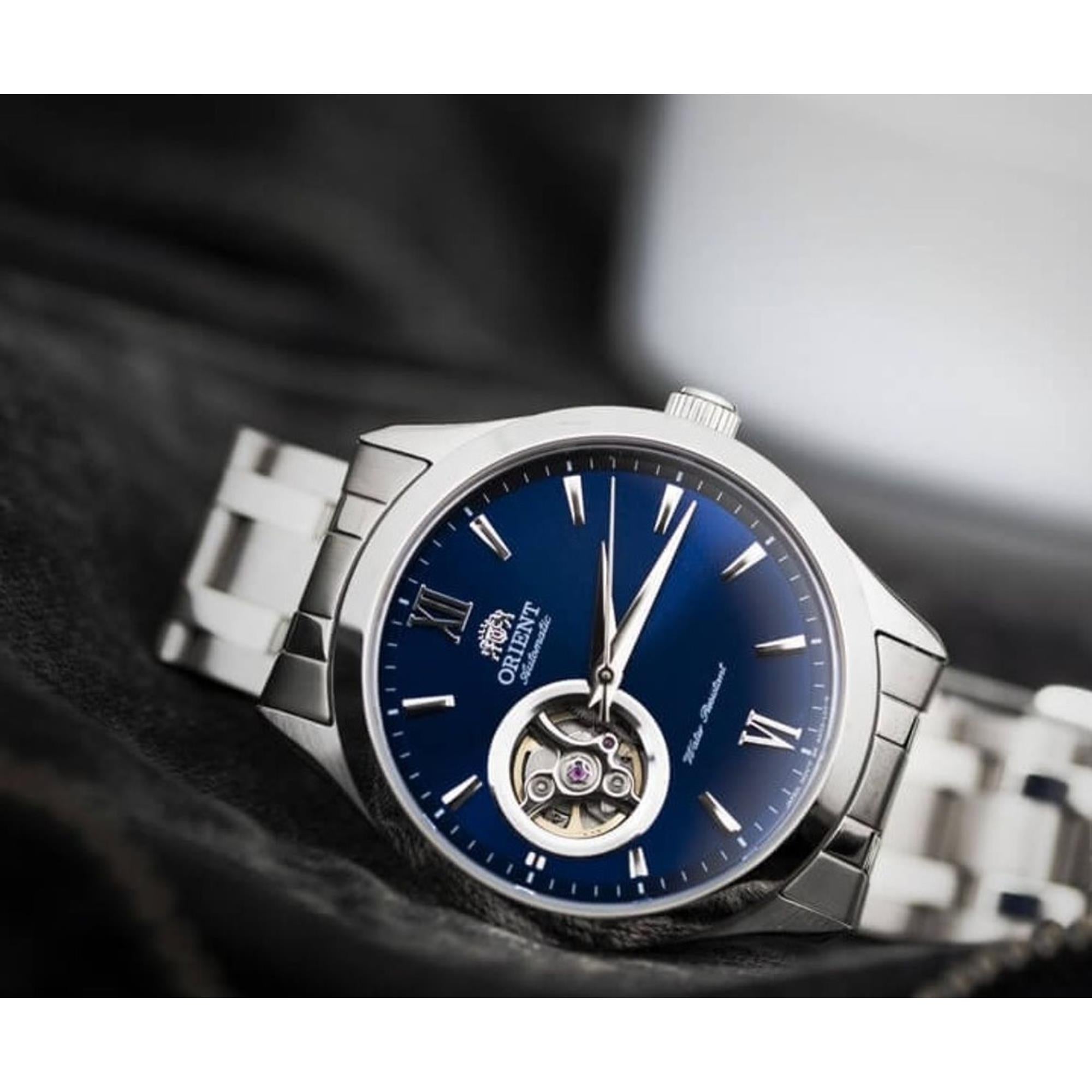 Orient Golden Eye II Contemporary Open Heart Blue Dial Men's Watch TAG03001D0