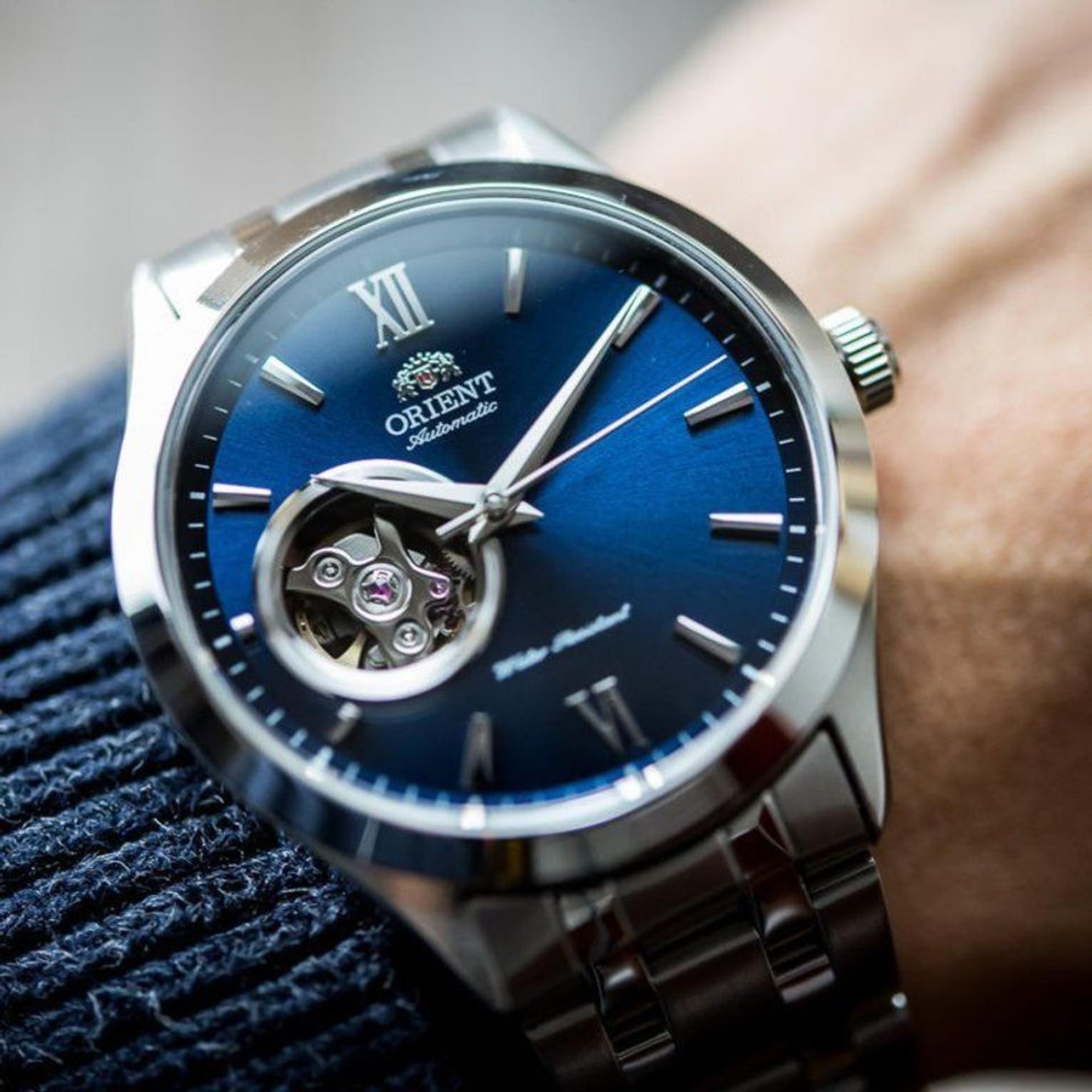 Orient Golden Eye II Contemporary Open Heart Blue Dial Men's Watch TAG03001D0