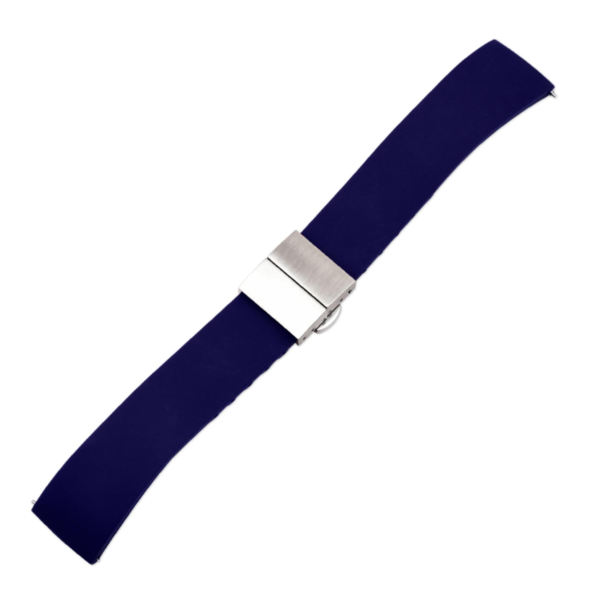 LBS Blue Premium Silicone Cut-to-Size QR Men's Watch Strap 907/20