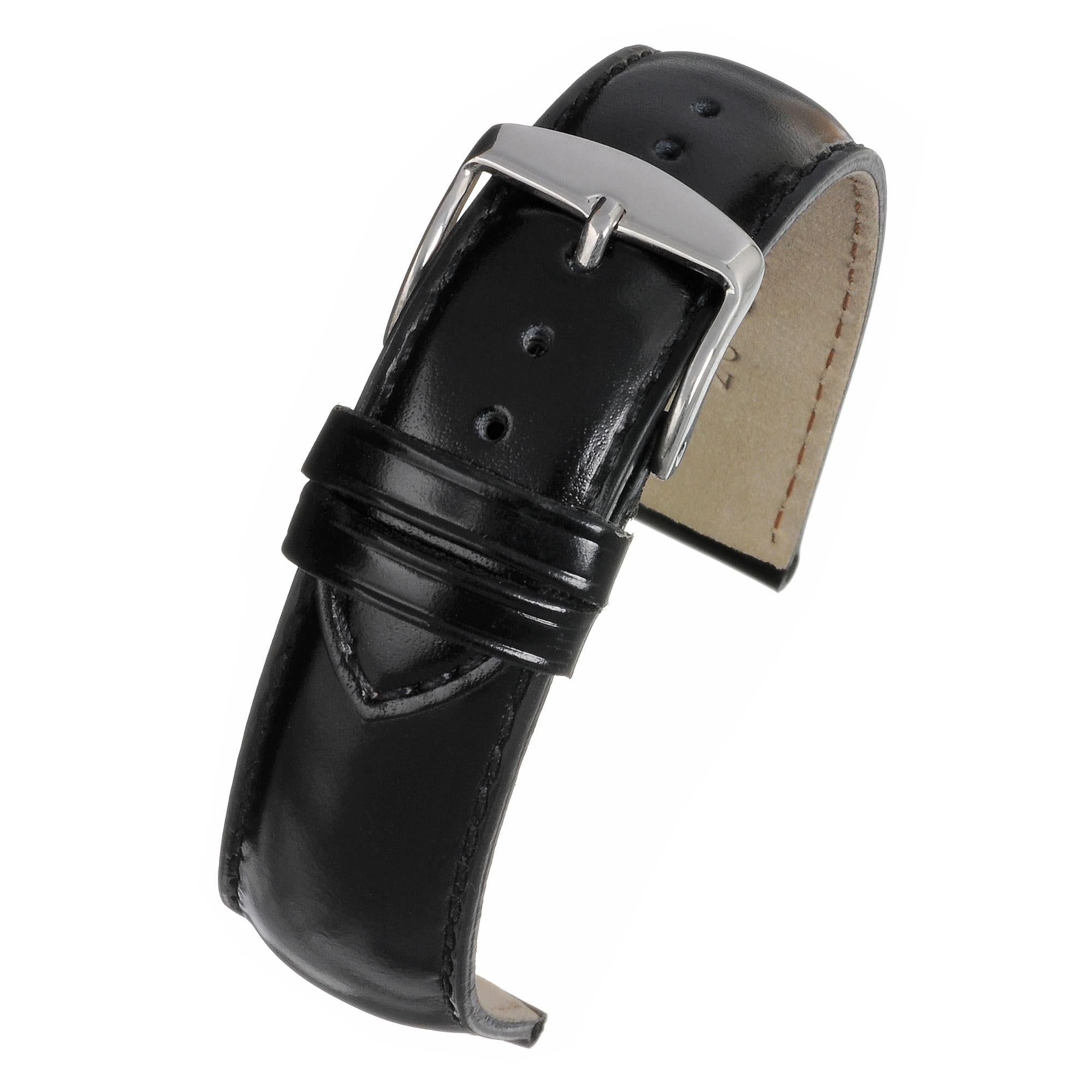 LBS Black Gloss Superior Grade Men's Watch Strap WH700/18