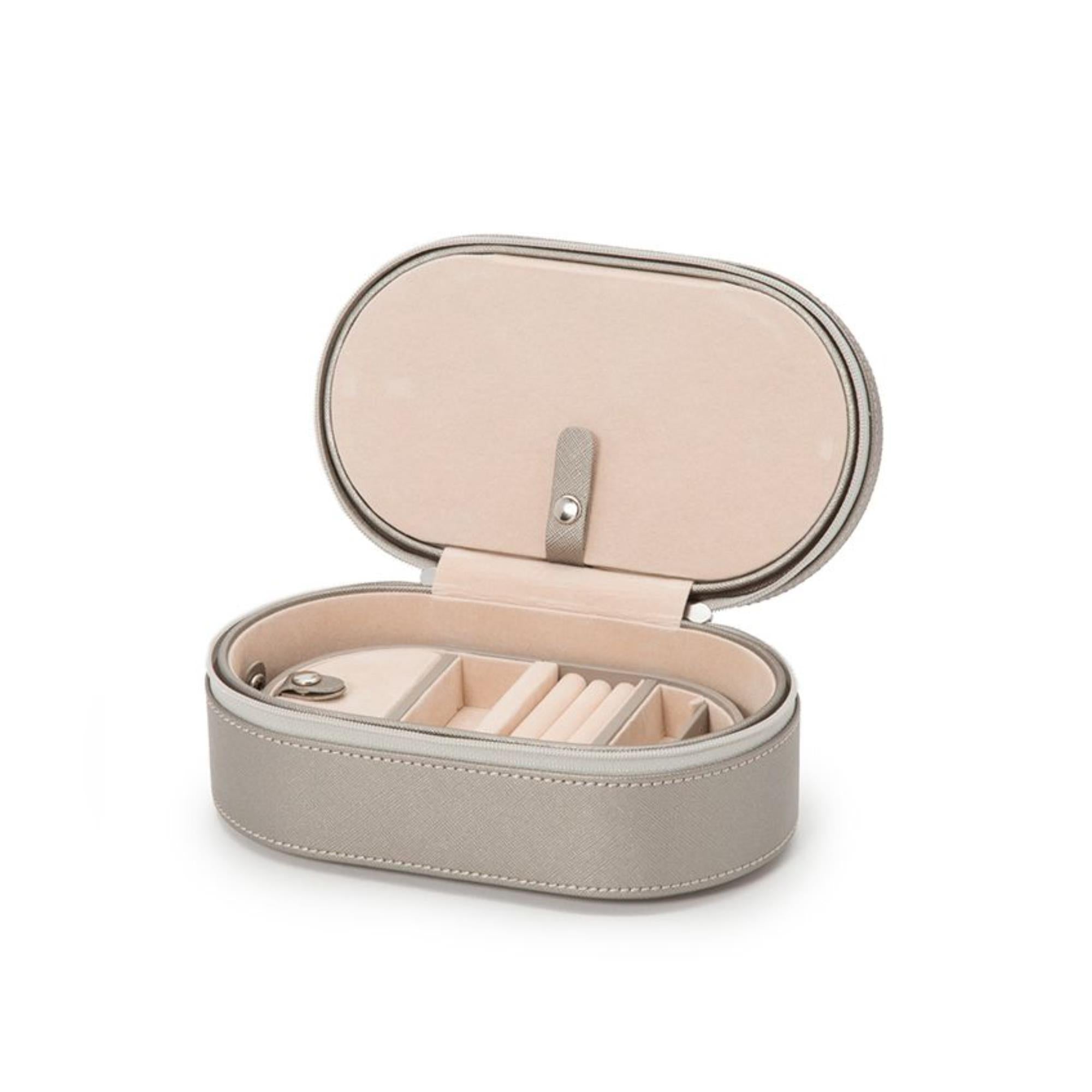 WOLF Heritage Oval Zip Case Tan Leather 280634